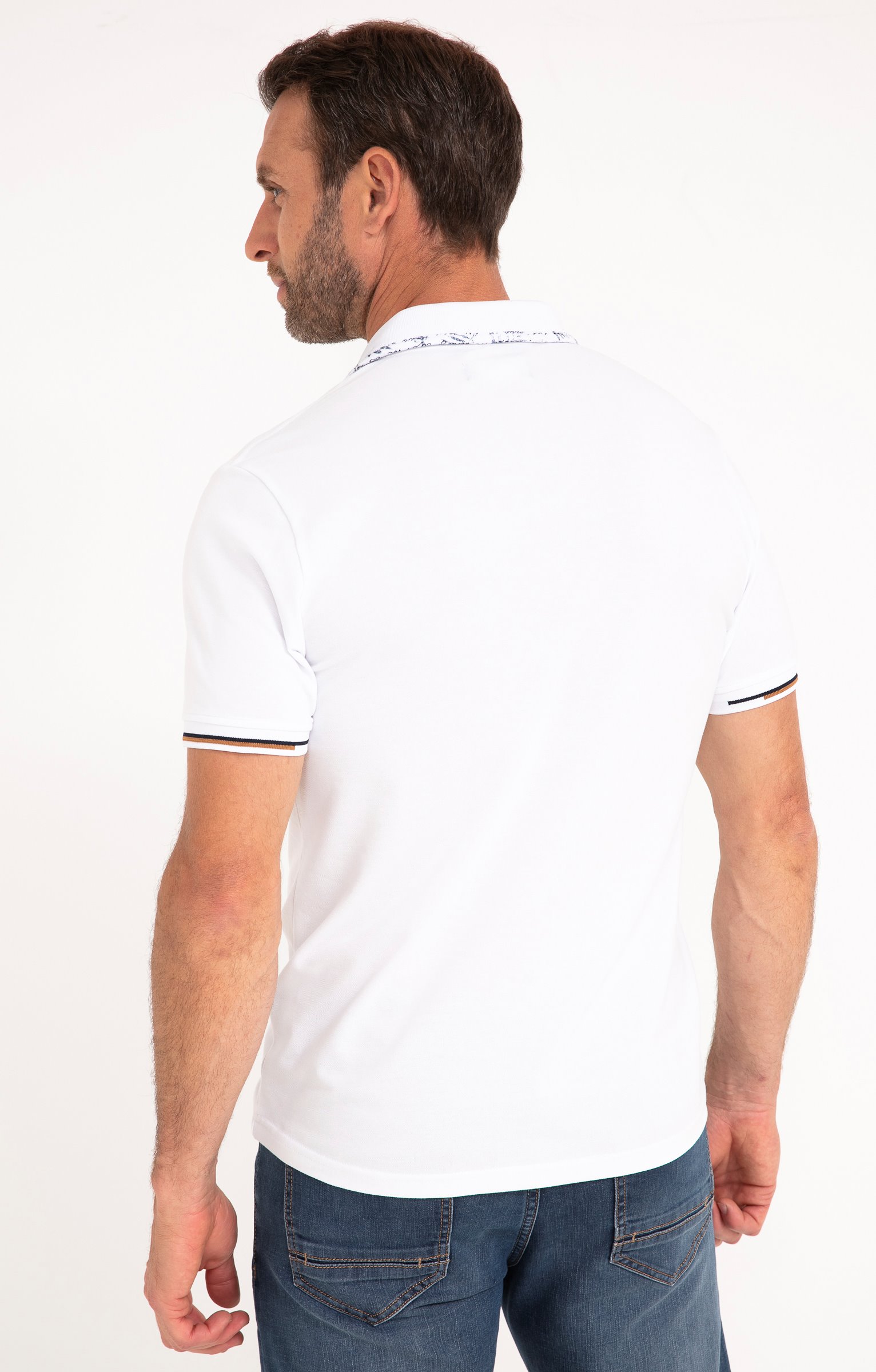 Polo manches courtes Badgy - BLANC