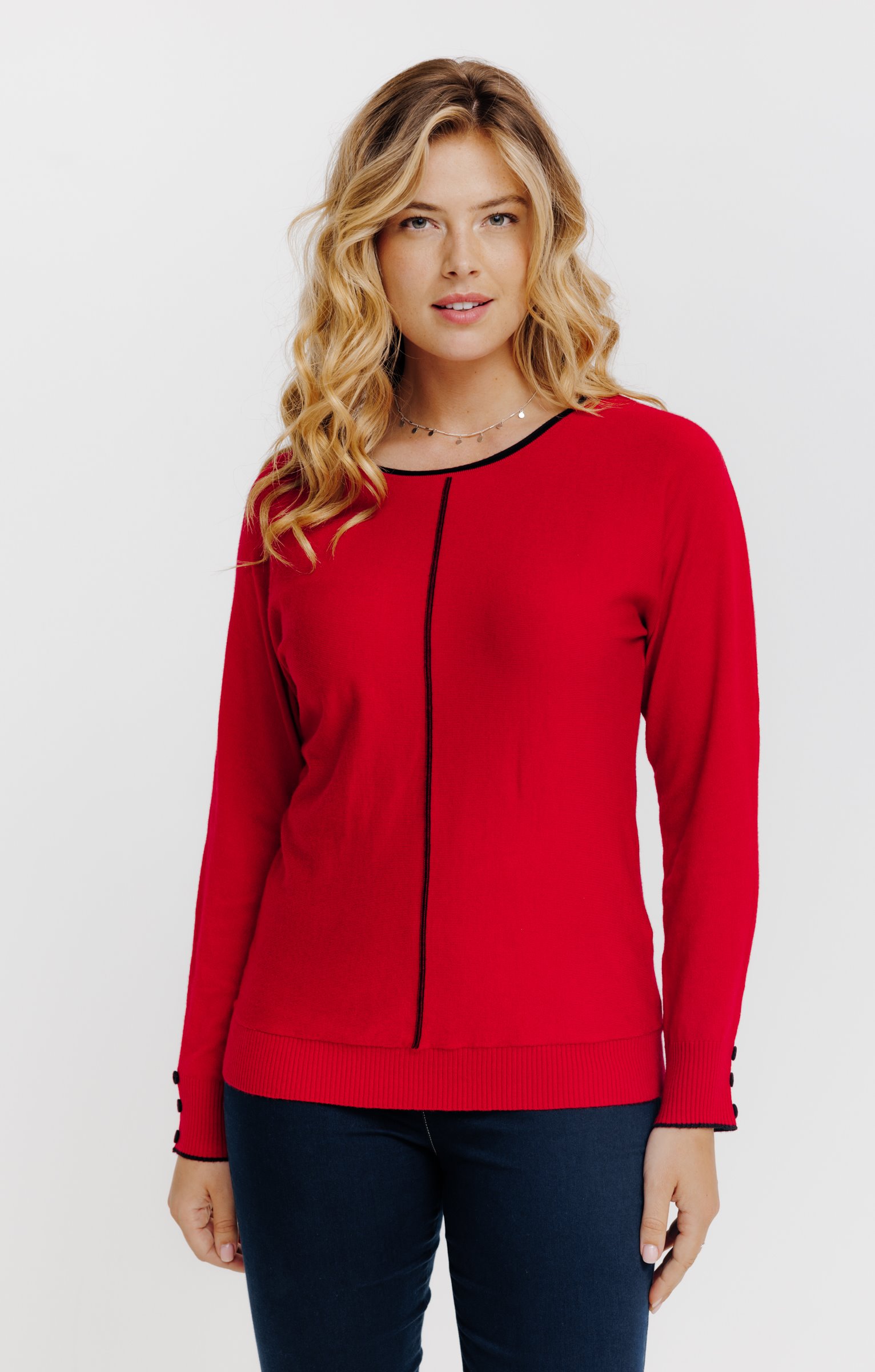 Pull manches chauve-souris - ROUGE
