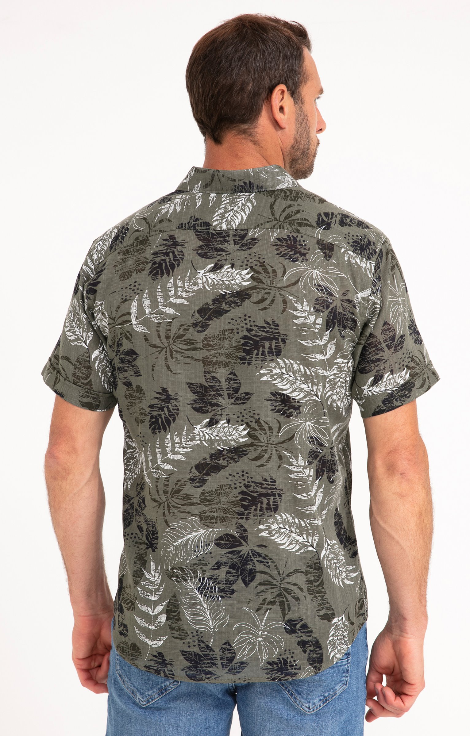 Chemise à manches courtes NENUPHAR KAKI - KAKI