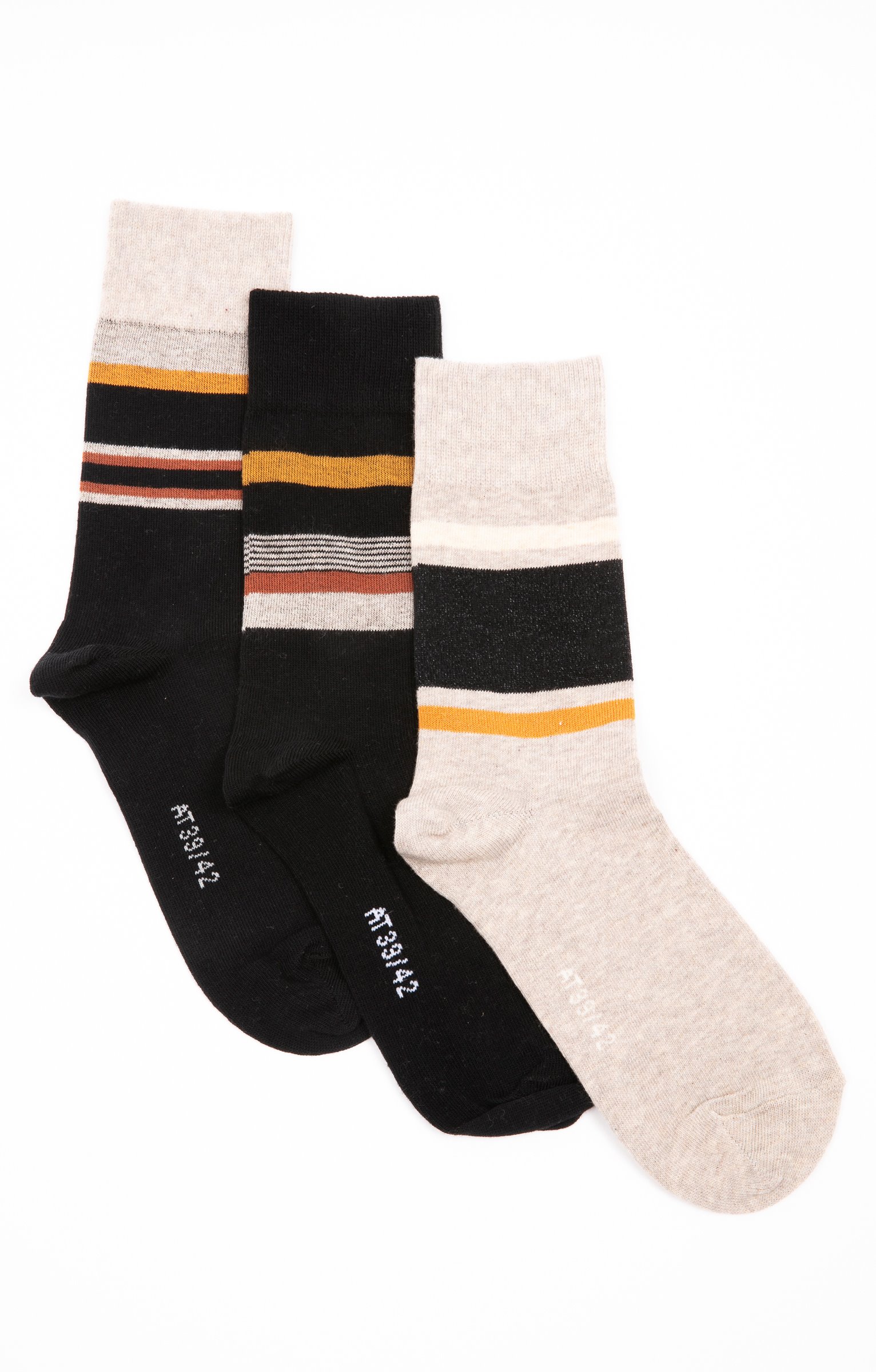 Lot de 3 paires chaussettes AO DEGRADE - NOIR