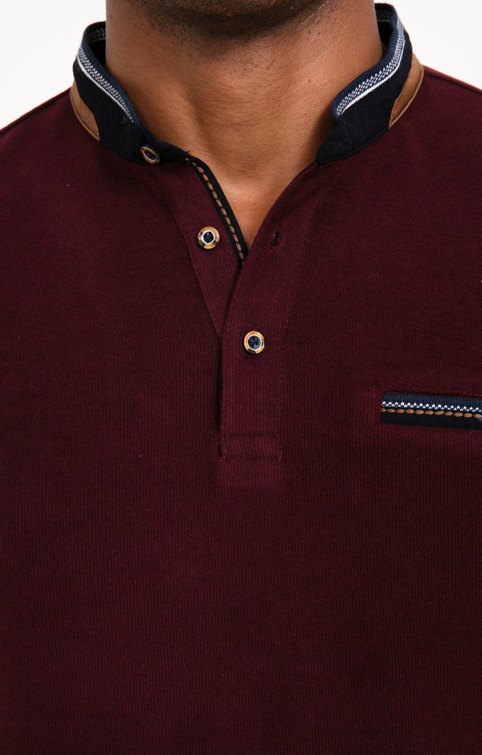 Tee-shirt manches longues Rib chic - PRUNE