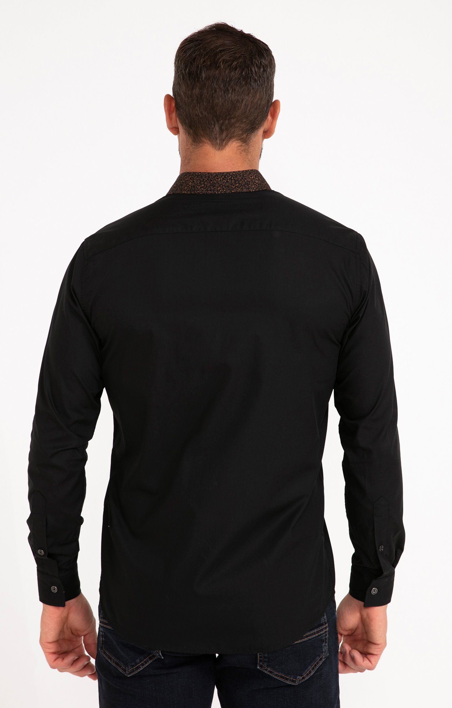 Chemise manches longues ROMANTICO - NOIR