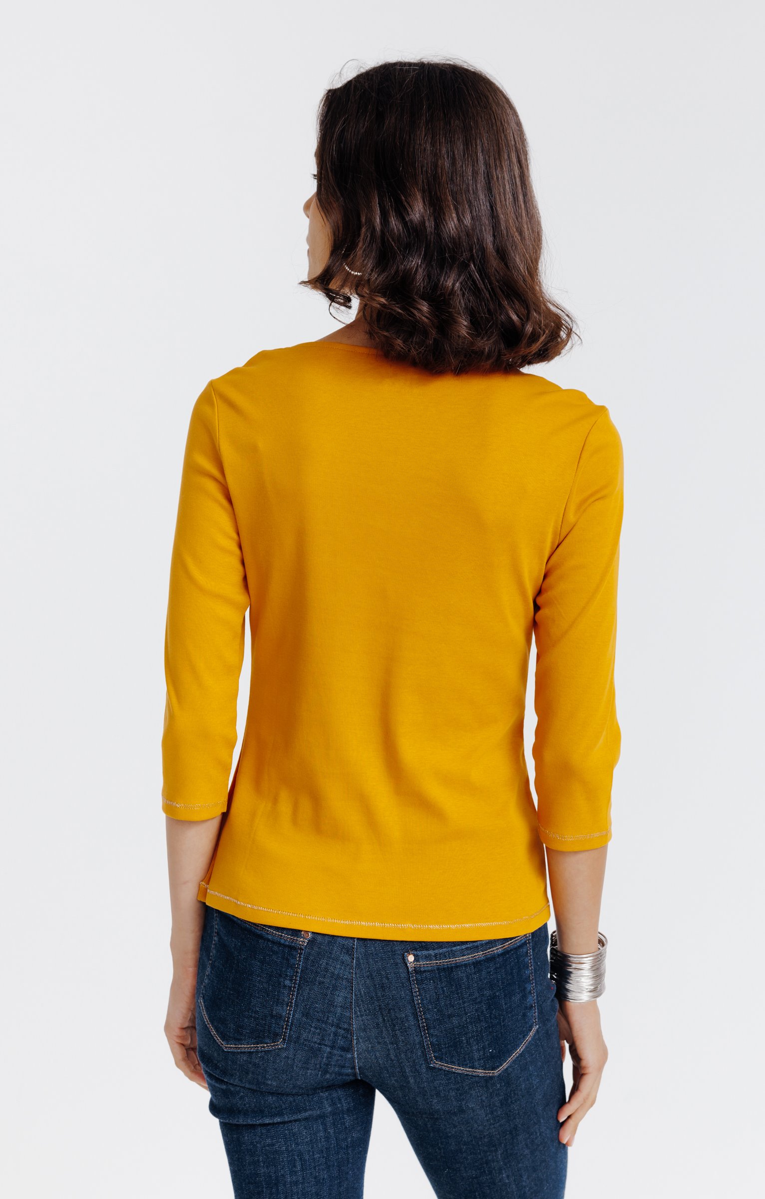 Tee-shirt uni col rond - OCRE