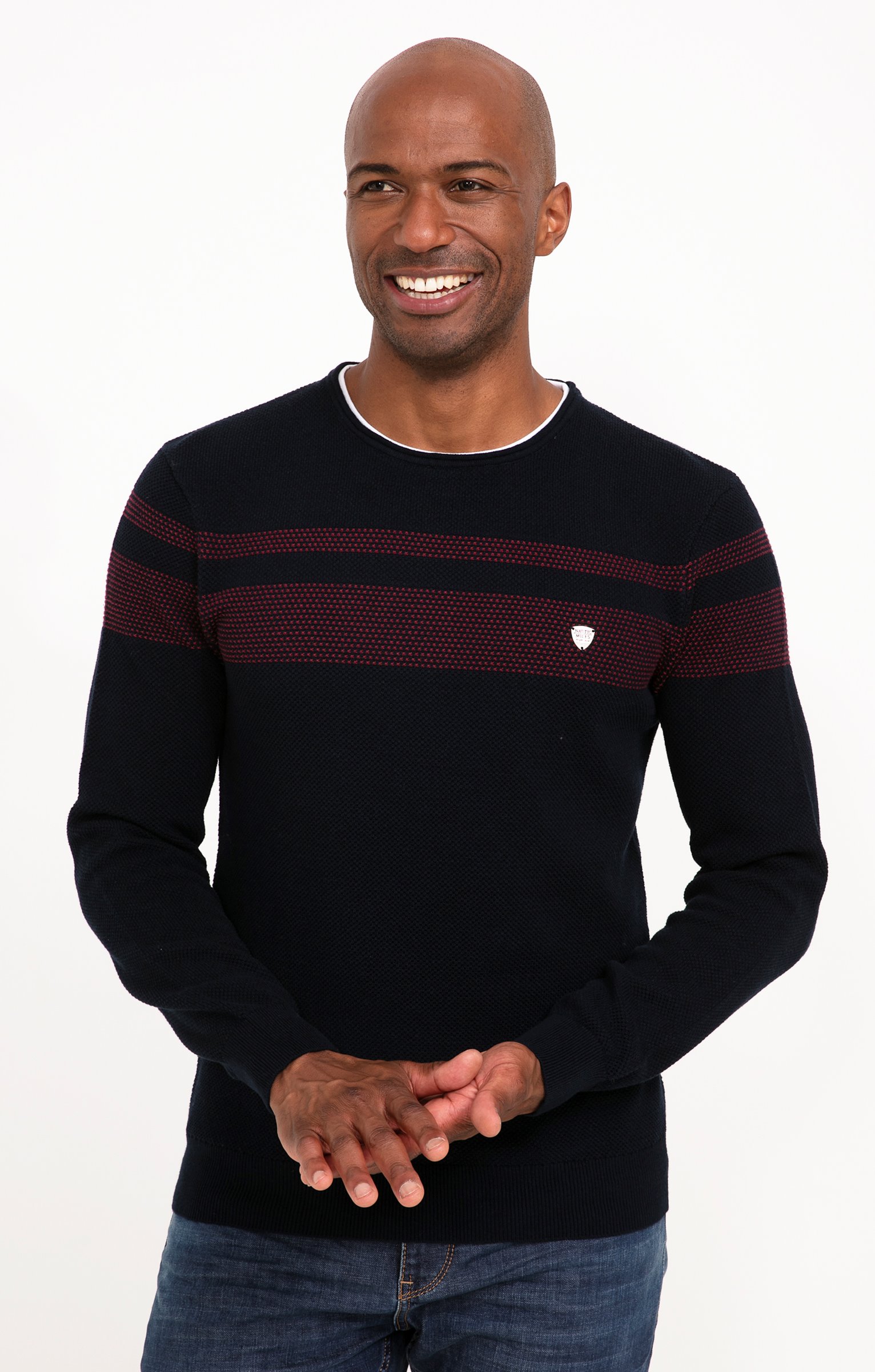 Pull rayure placée - BORDEAUX