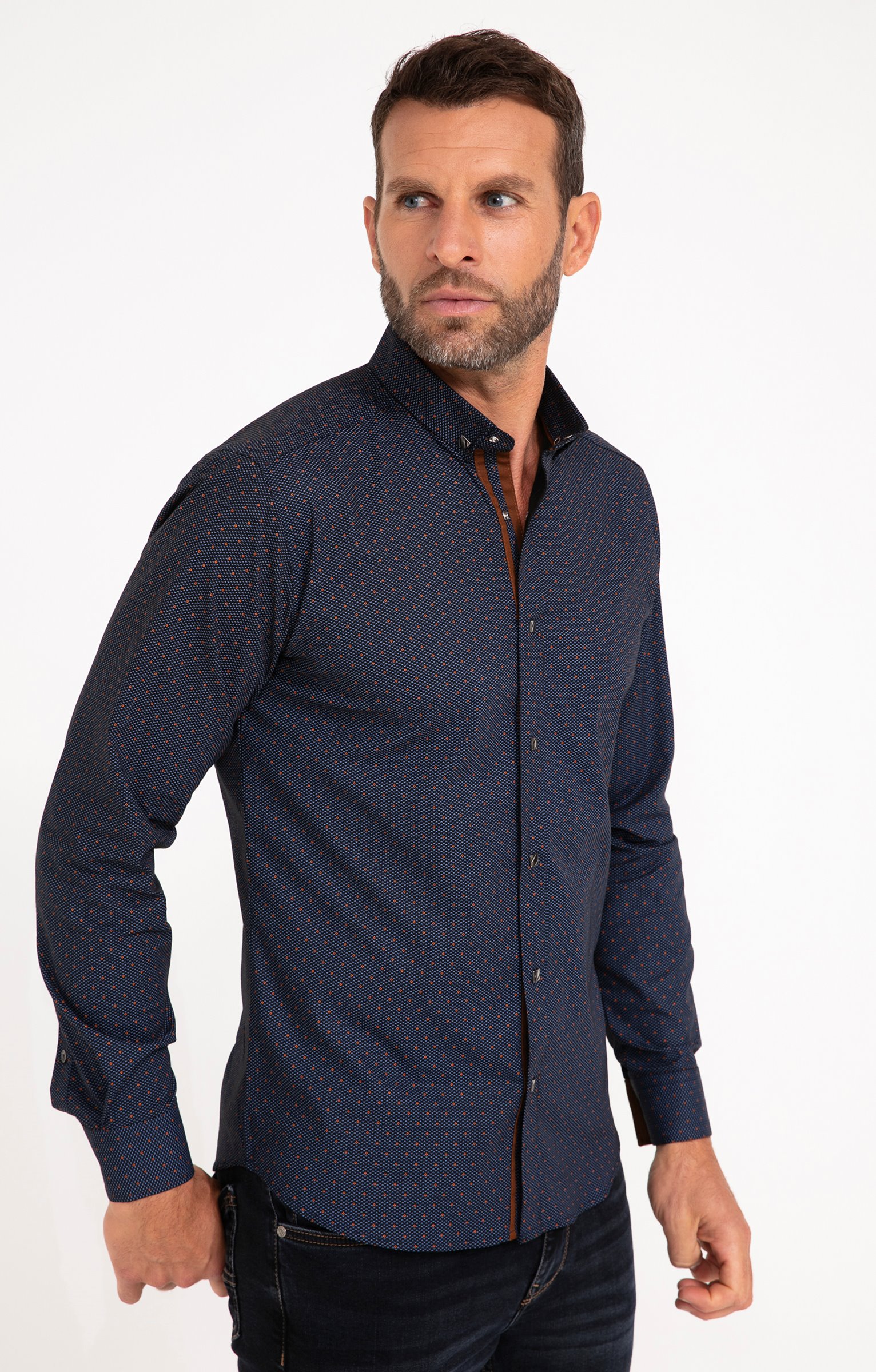 Chemise manches longues DOTTY - MARINE