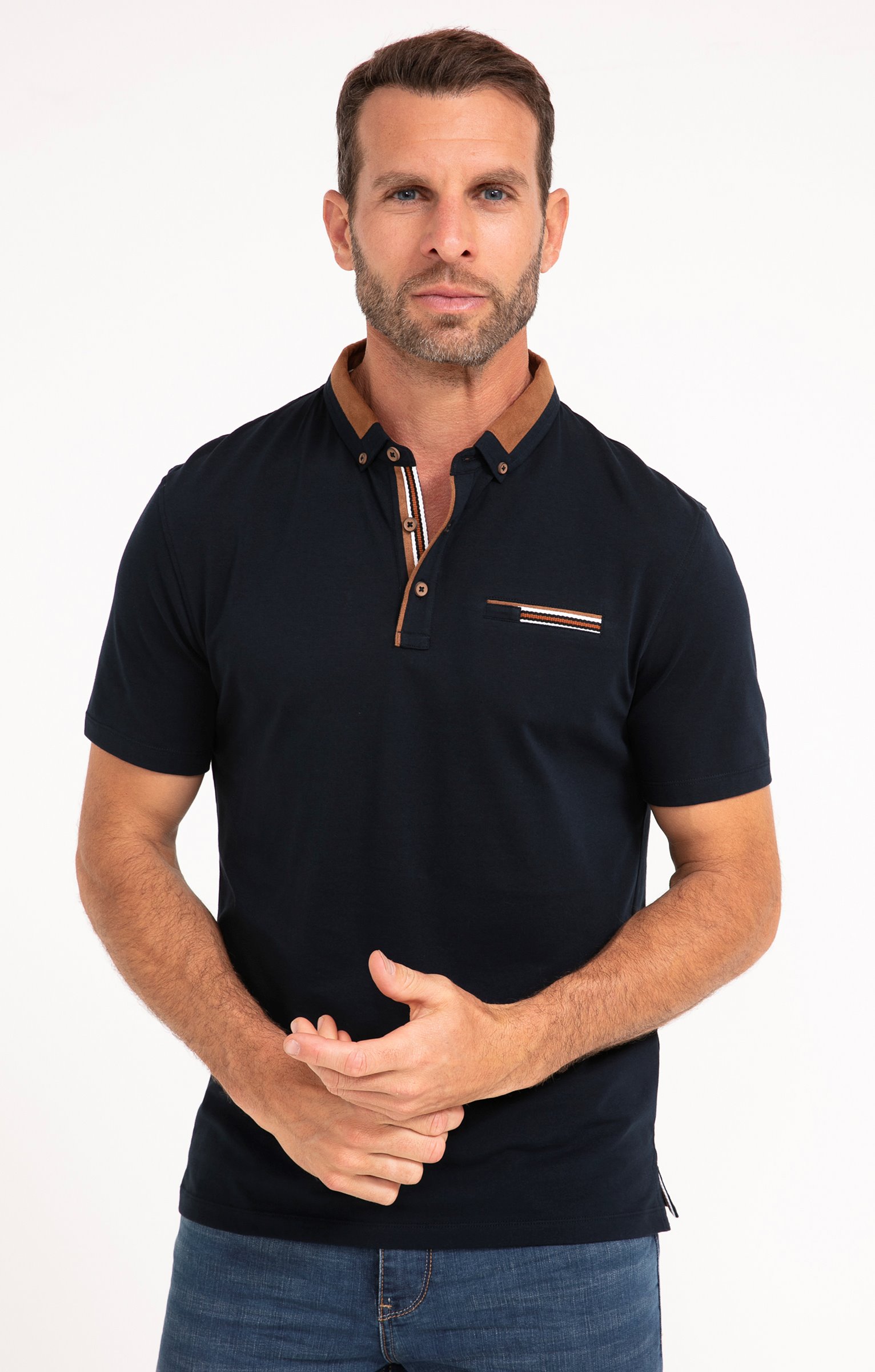 Polo manches courtes Coly - MARINE