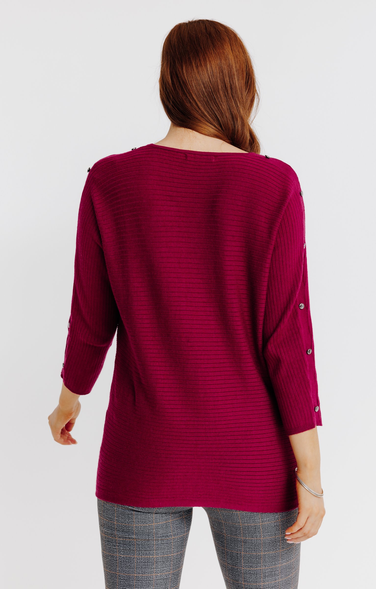 Pull tricotage fantaisie - LIE DE VIN