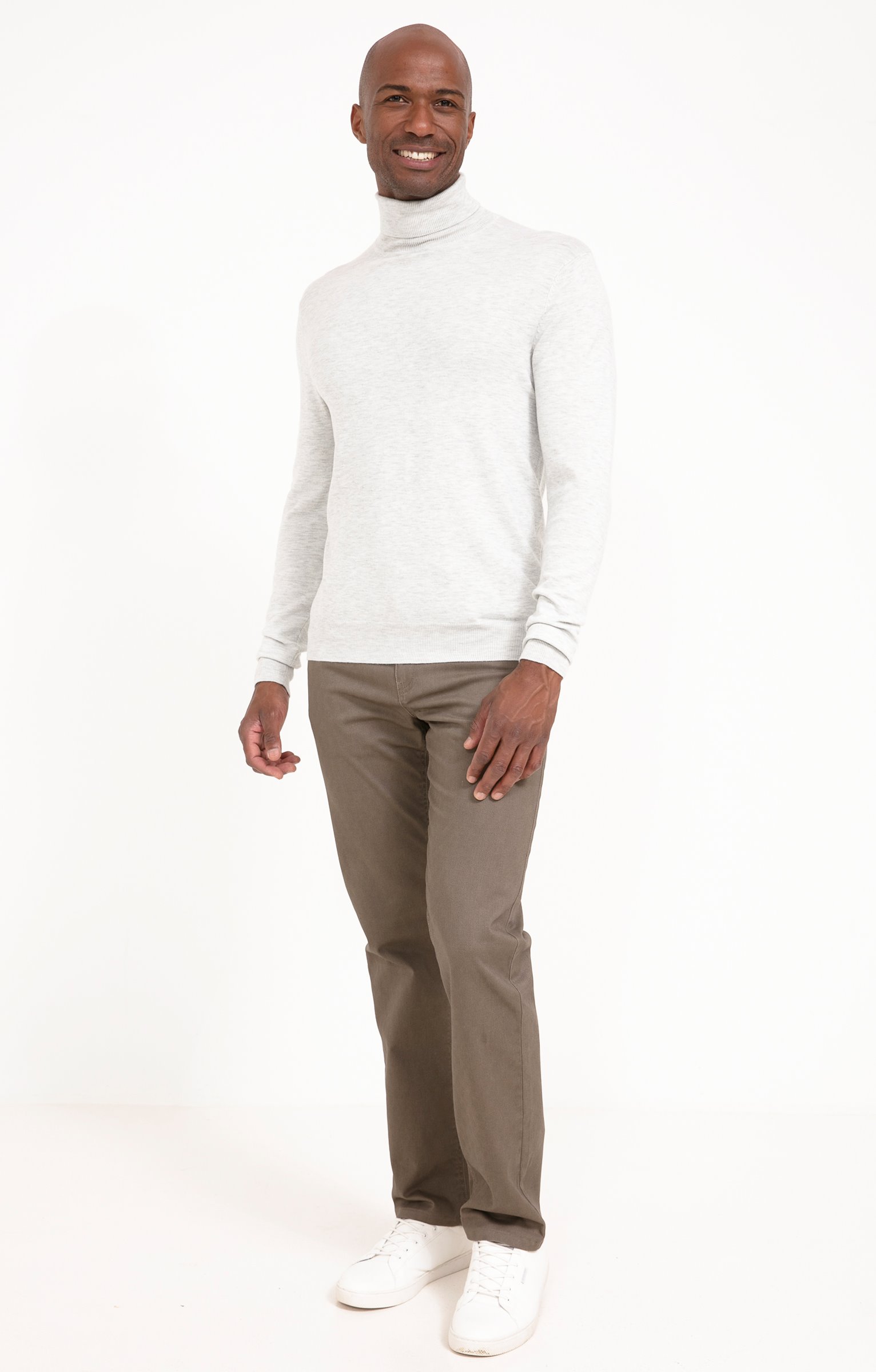 Pantalon 5 poches imprimé Gary - TAUPE