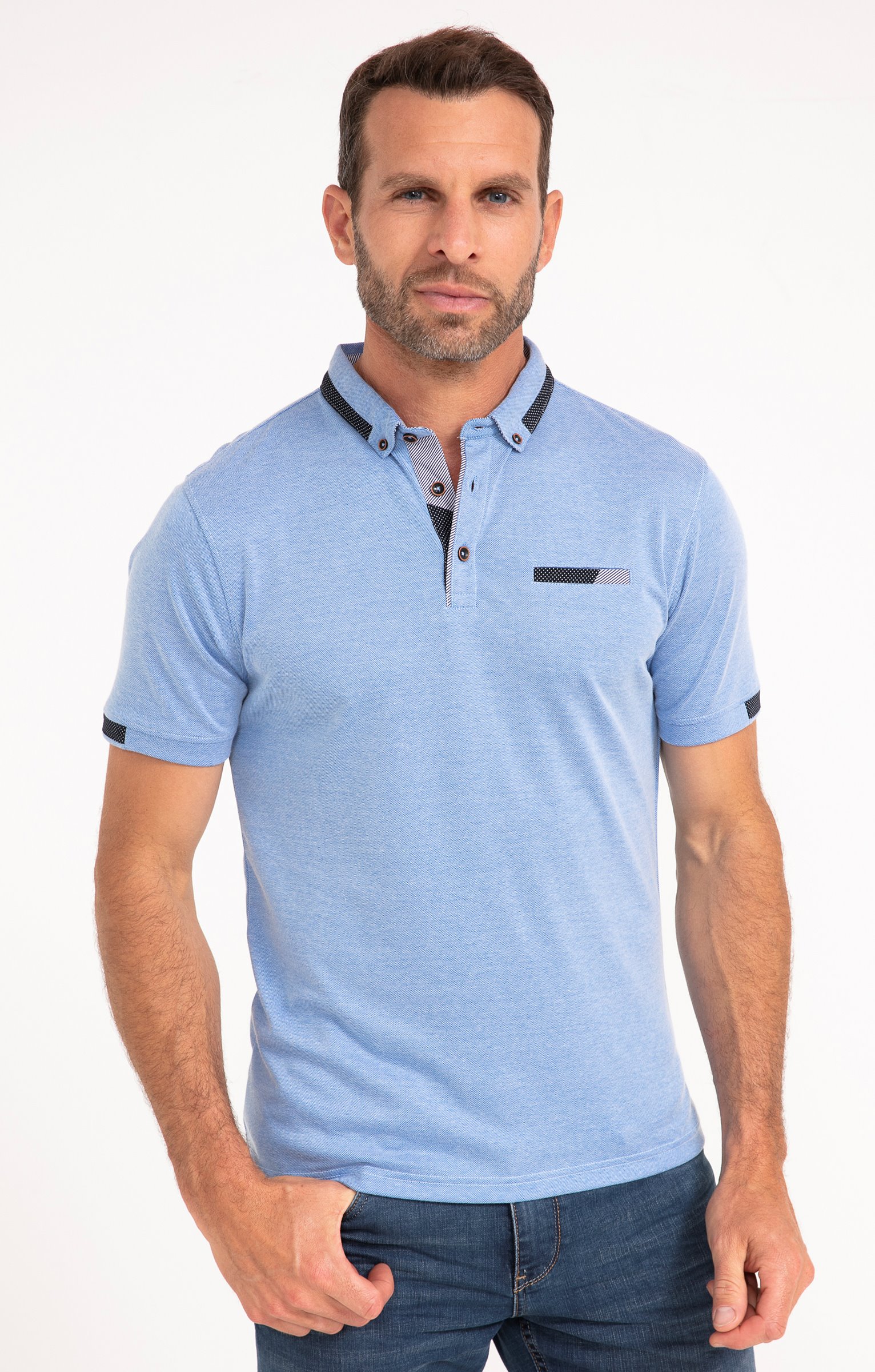 Polo manches courtes Léger - BLEU