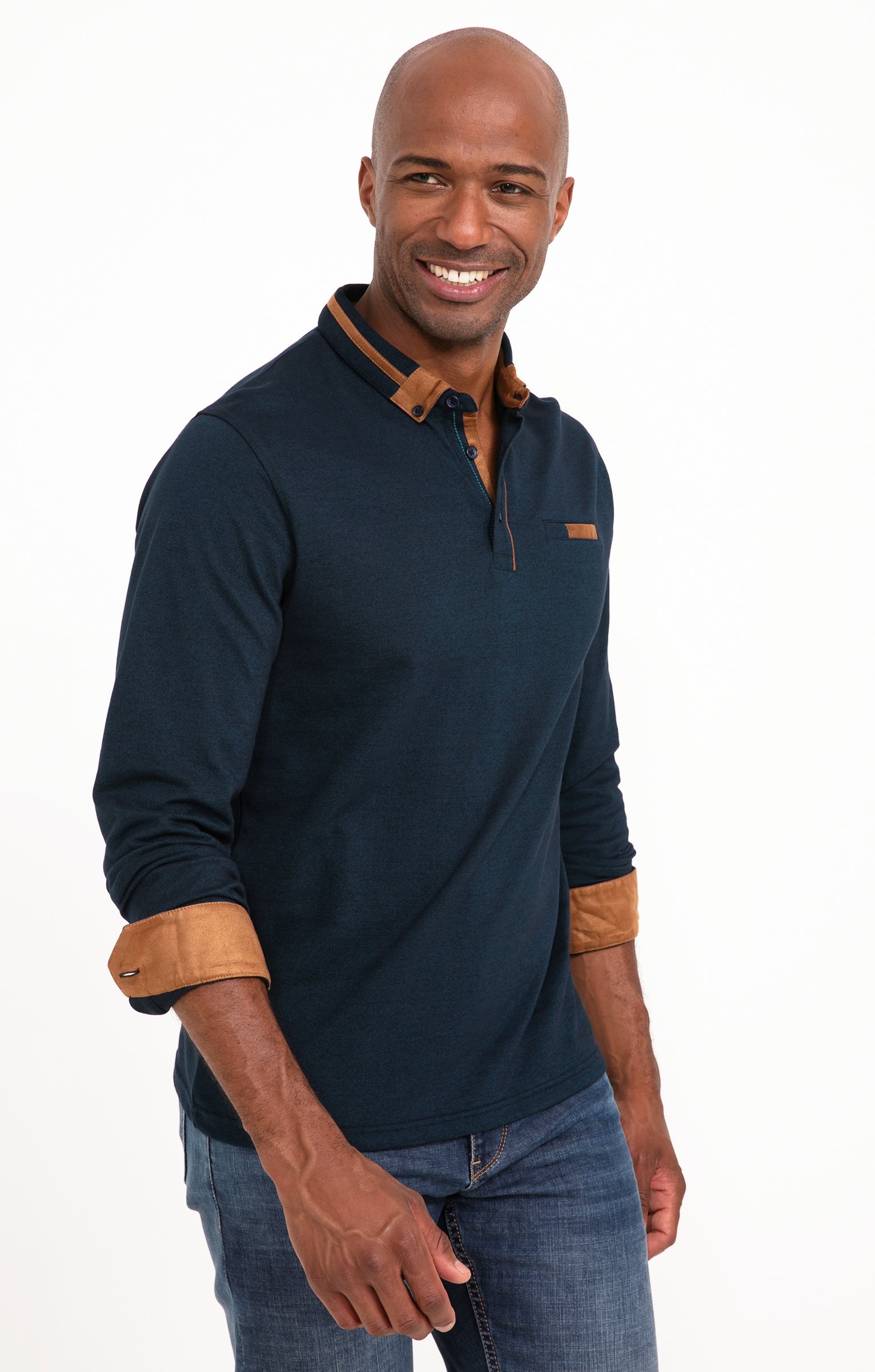 Polo manches longues PK Shiny - PÉTROLE