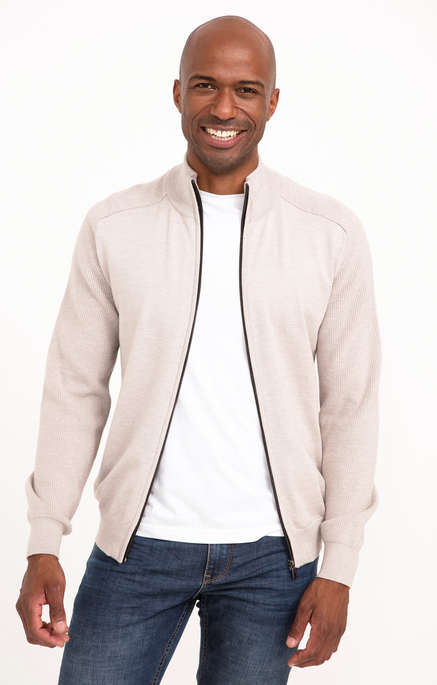 Gilet uni détails camel - BEIGE