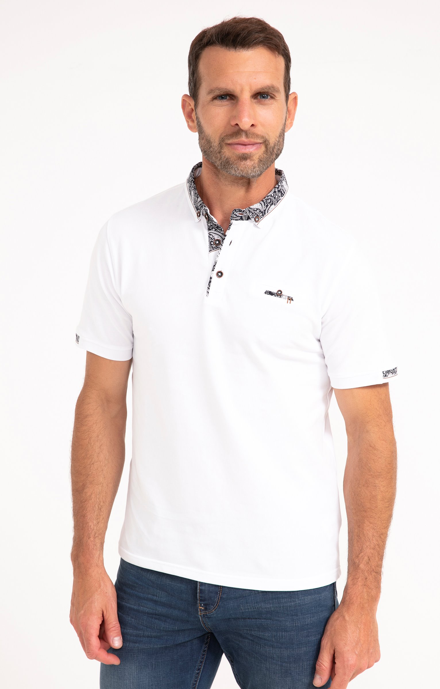 Polo manches courtes Romantique - BLANC