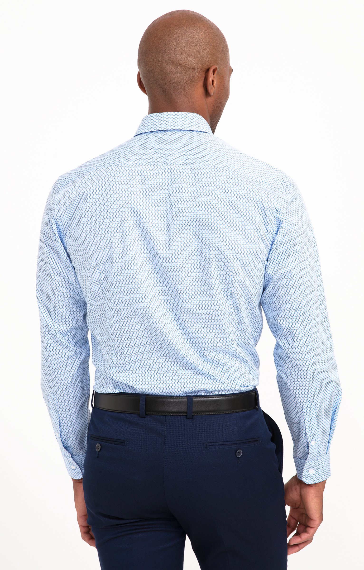 Chemise manches longues CASHPRINT - BLEU CIEL