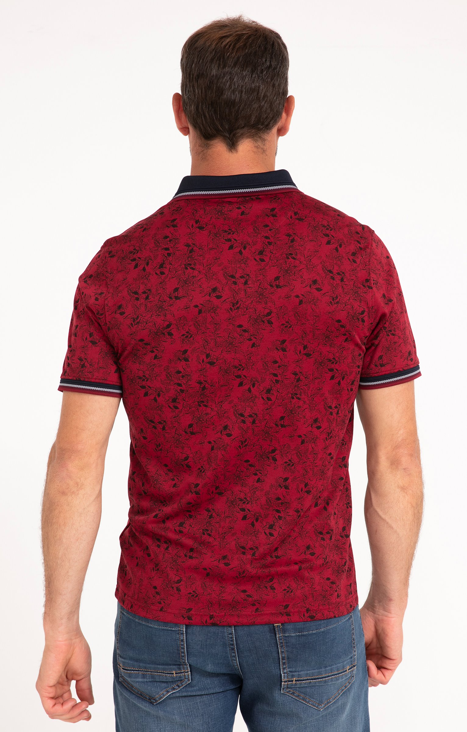 Polo manches courtes Spot Leaf - ROUGE