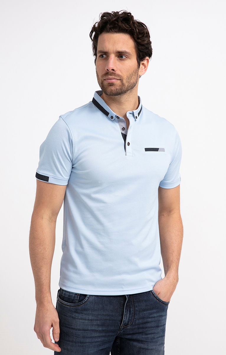 Polo manches courtes Léger - BLEU CIEL