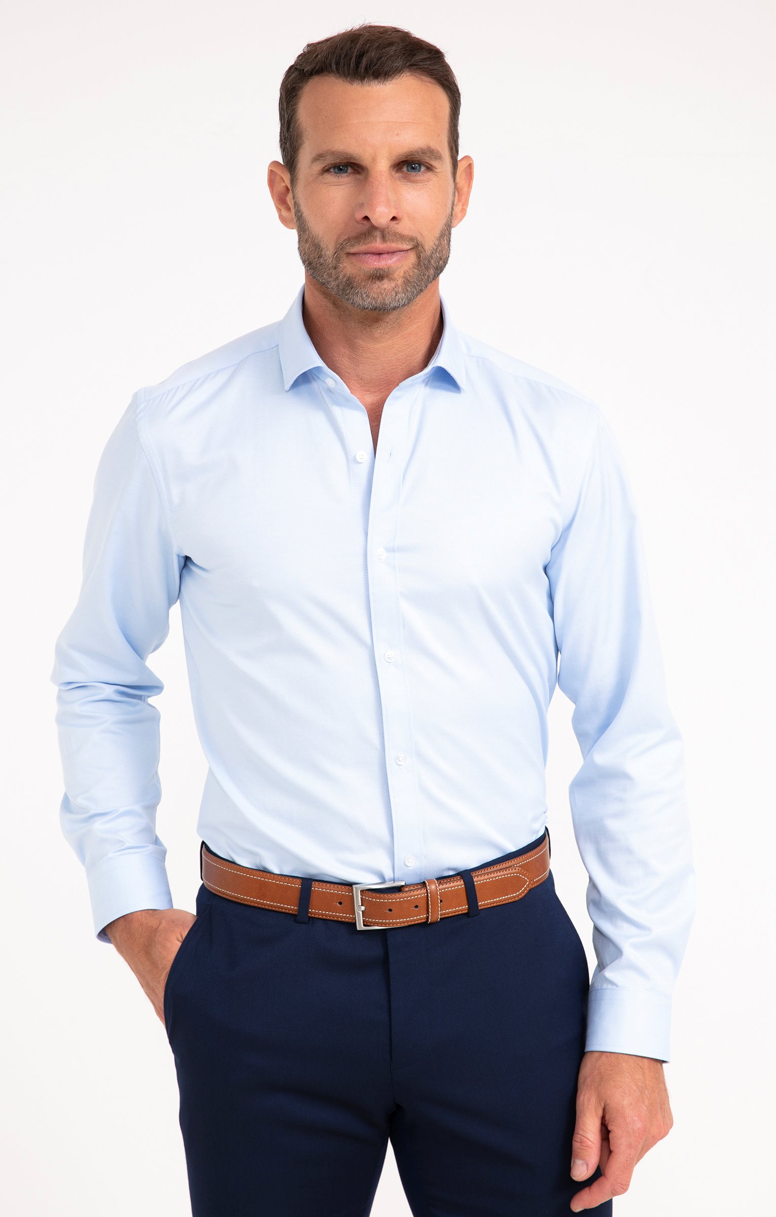 Chemise BLUCHESS coupe ajustée - BLEU CIEL