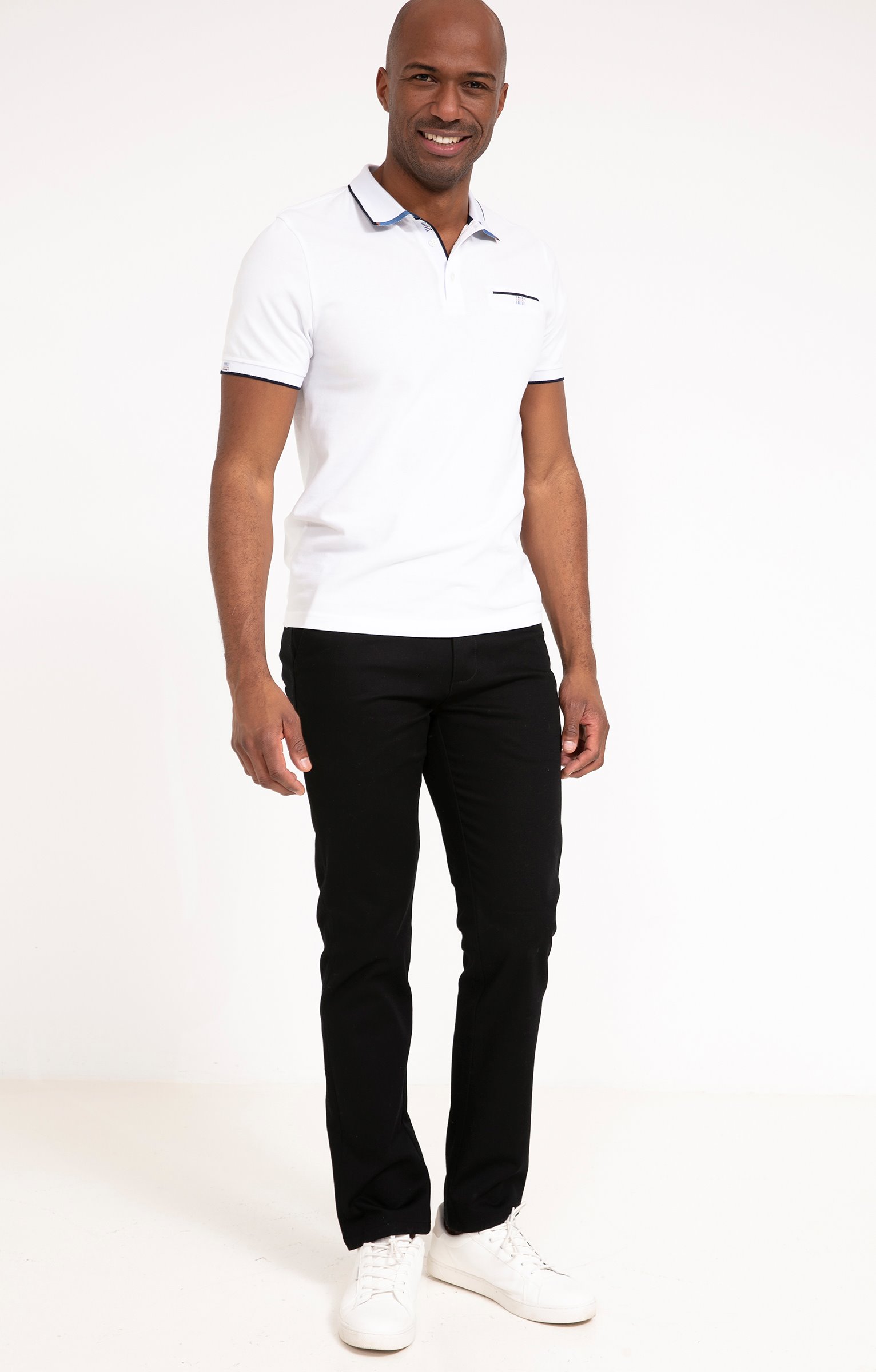 Pantalon chino Façonné - NOIR