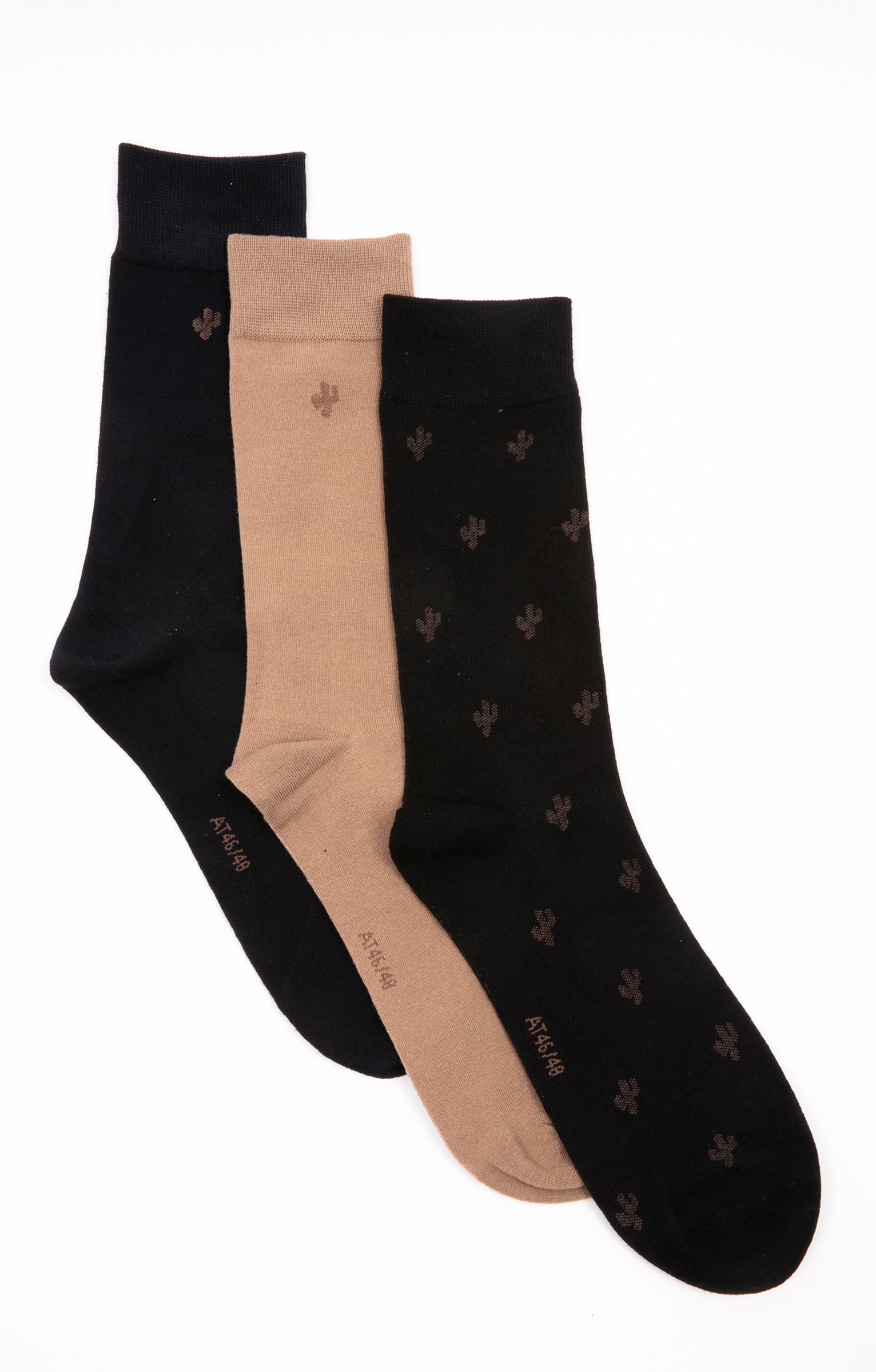 Lot de 3 paires de chaussettes CACTUS - NOIR