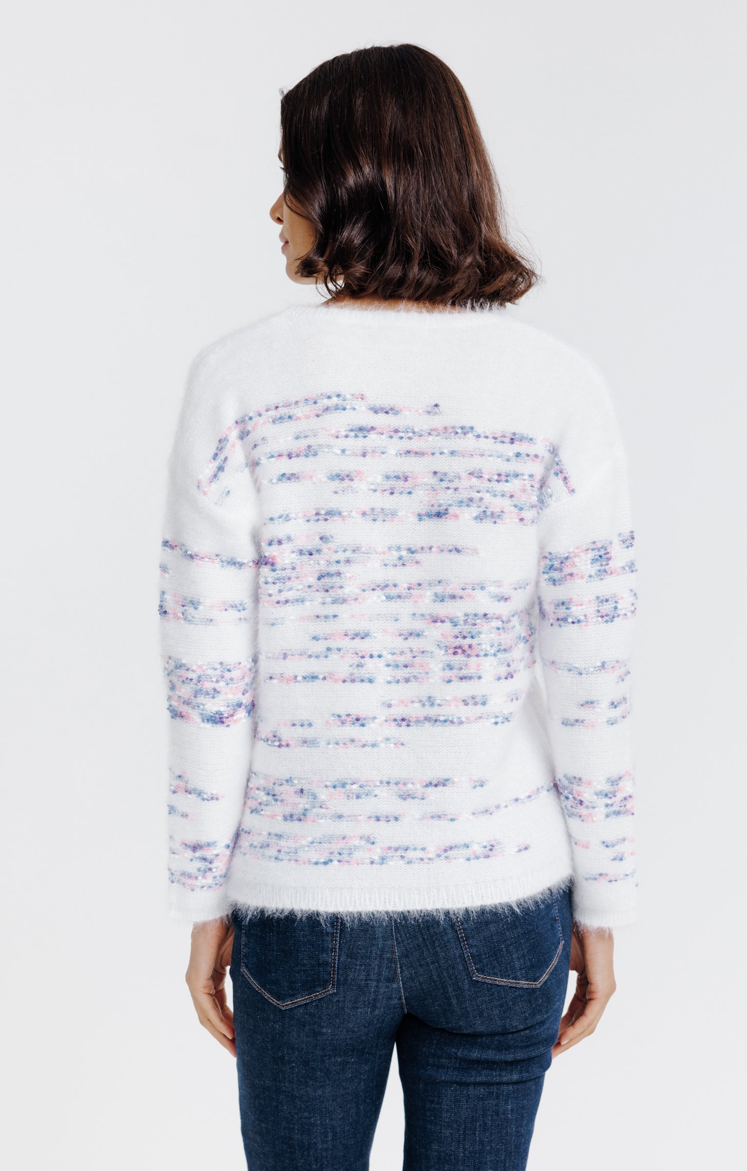 Pull à rayures - ÉCRU