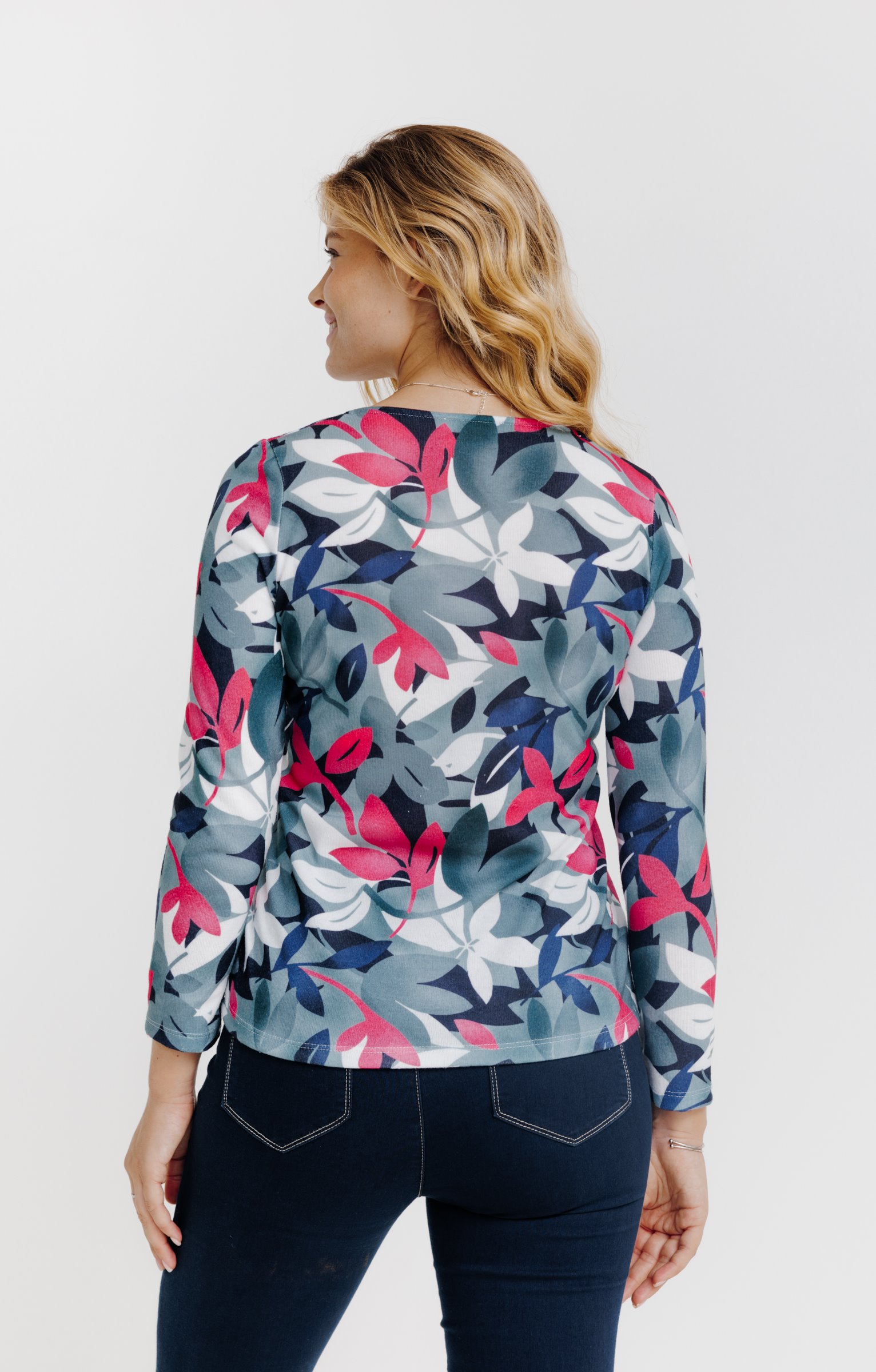 T-SHIRT MANCHES LONGUES COL ROND - VERT NIL