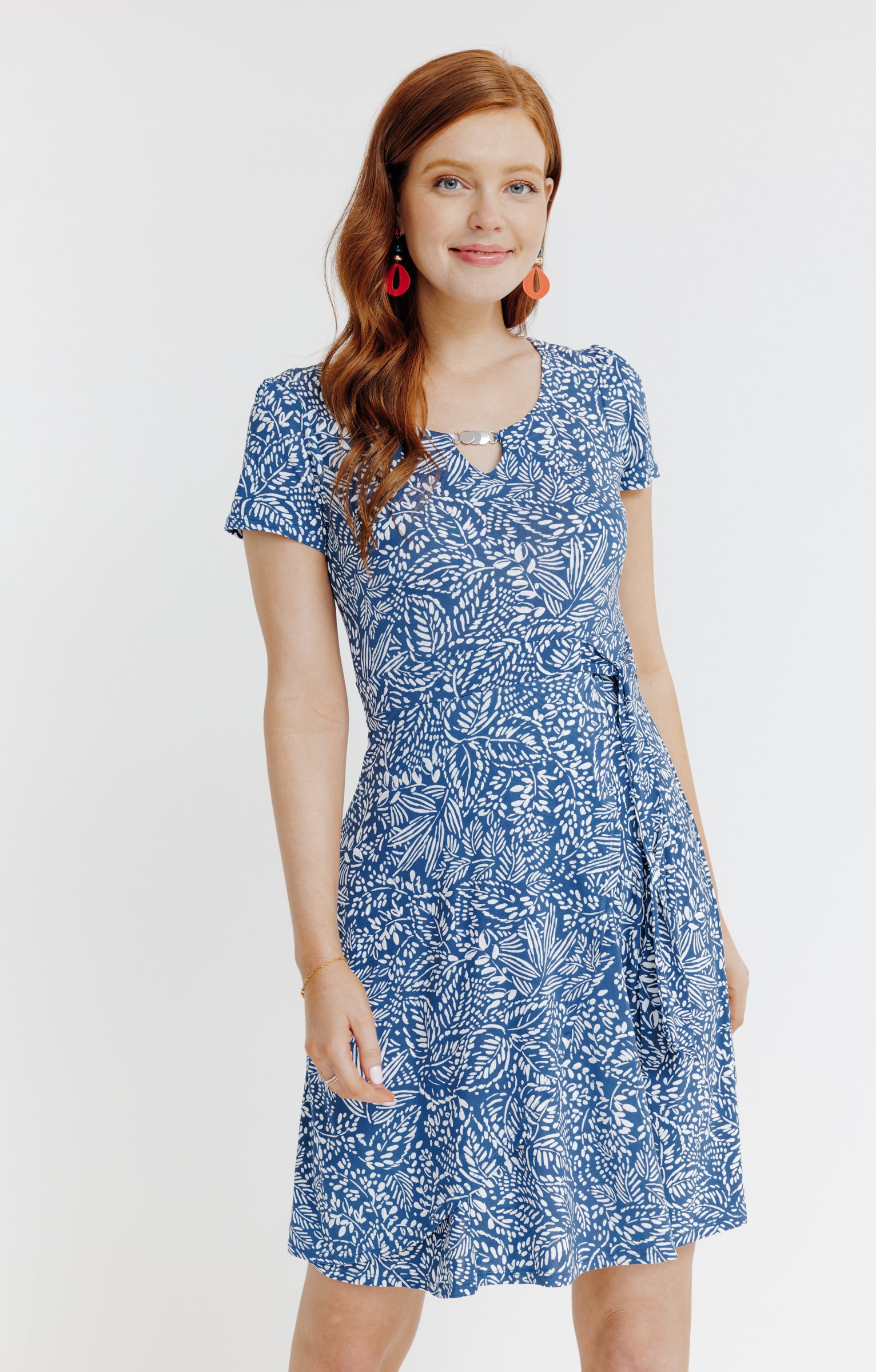 Robe en maille - BLEU