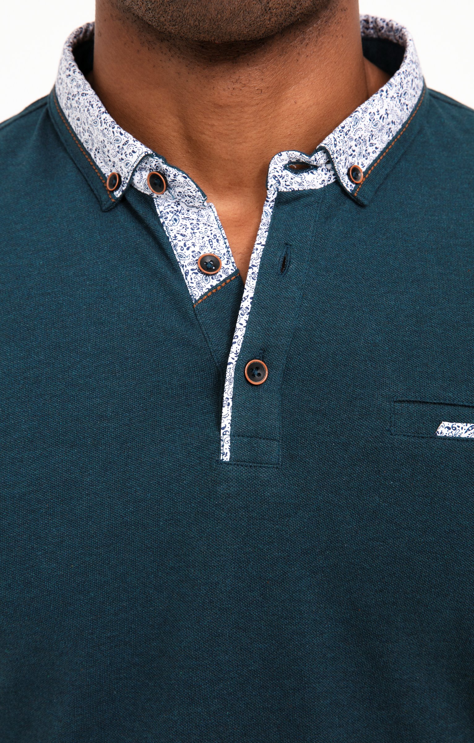 Polo manches longues Romantique - PÉTROLE