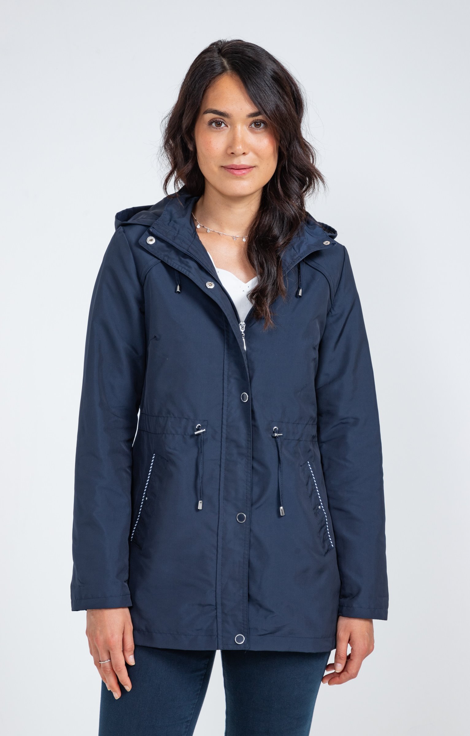 Parka avec capuche amovible - MARINE