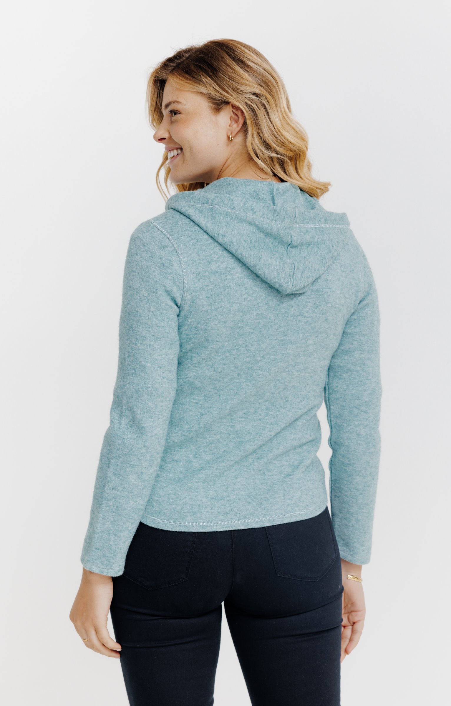 Cardigan zippé - VERT NIL