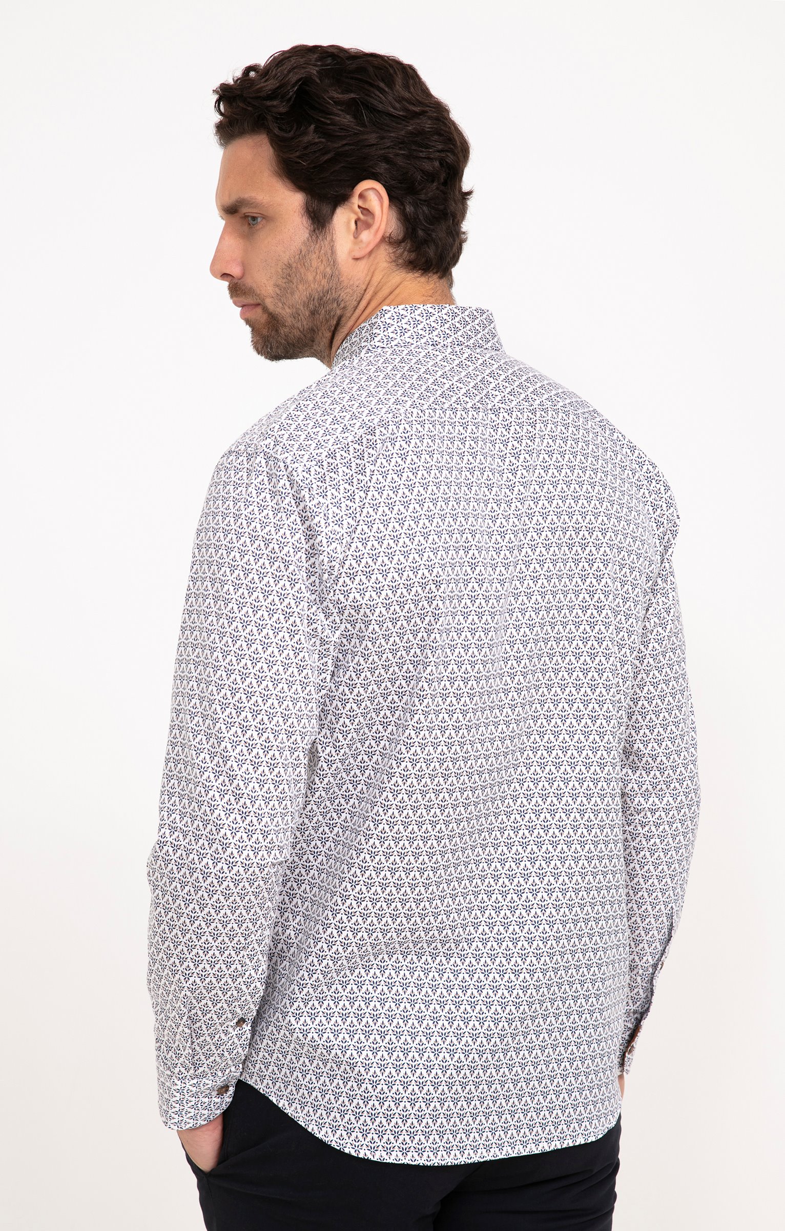 Chemise manches longues ROSÉ - BLANC