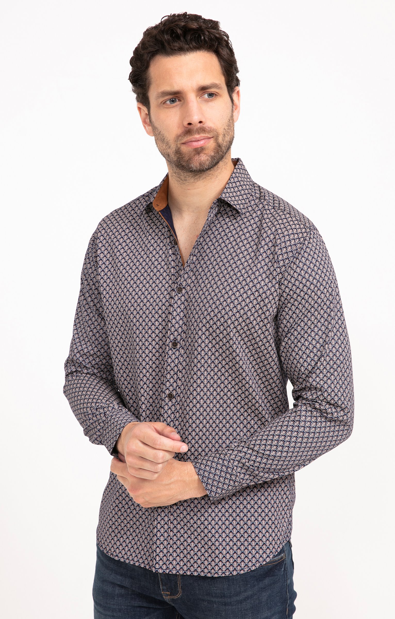 Chemise manches longues BARCA - MARINE