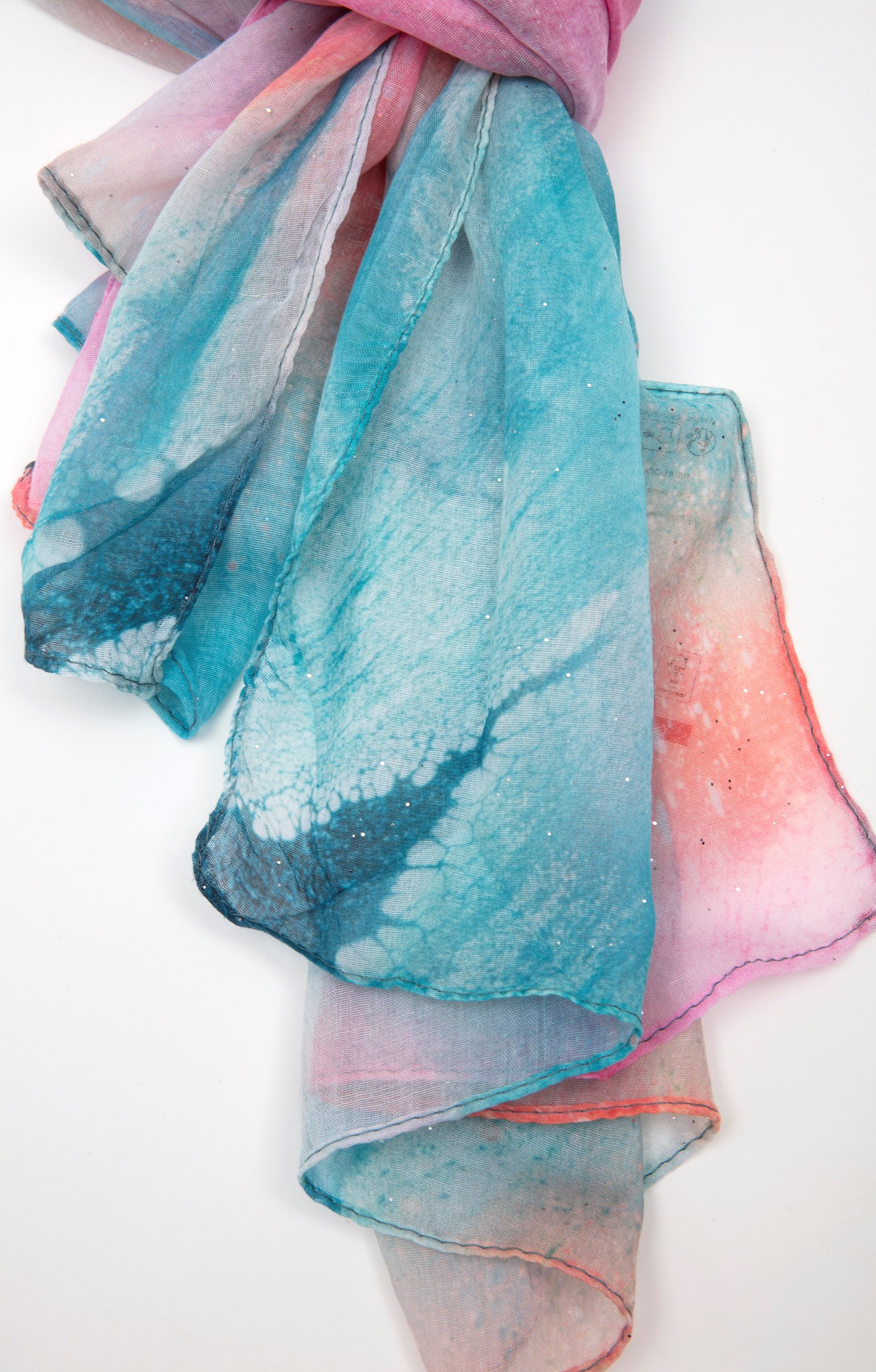 Grand voile léger avec motifs - VERT