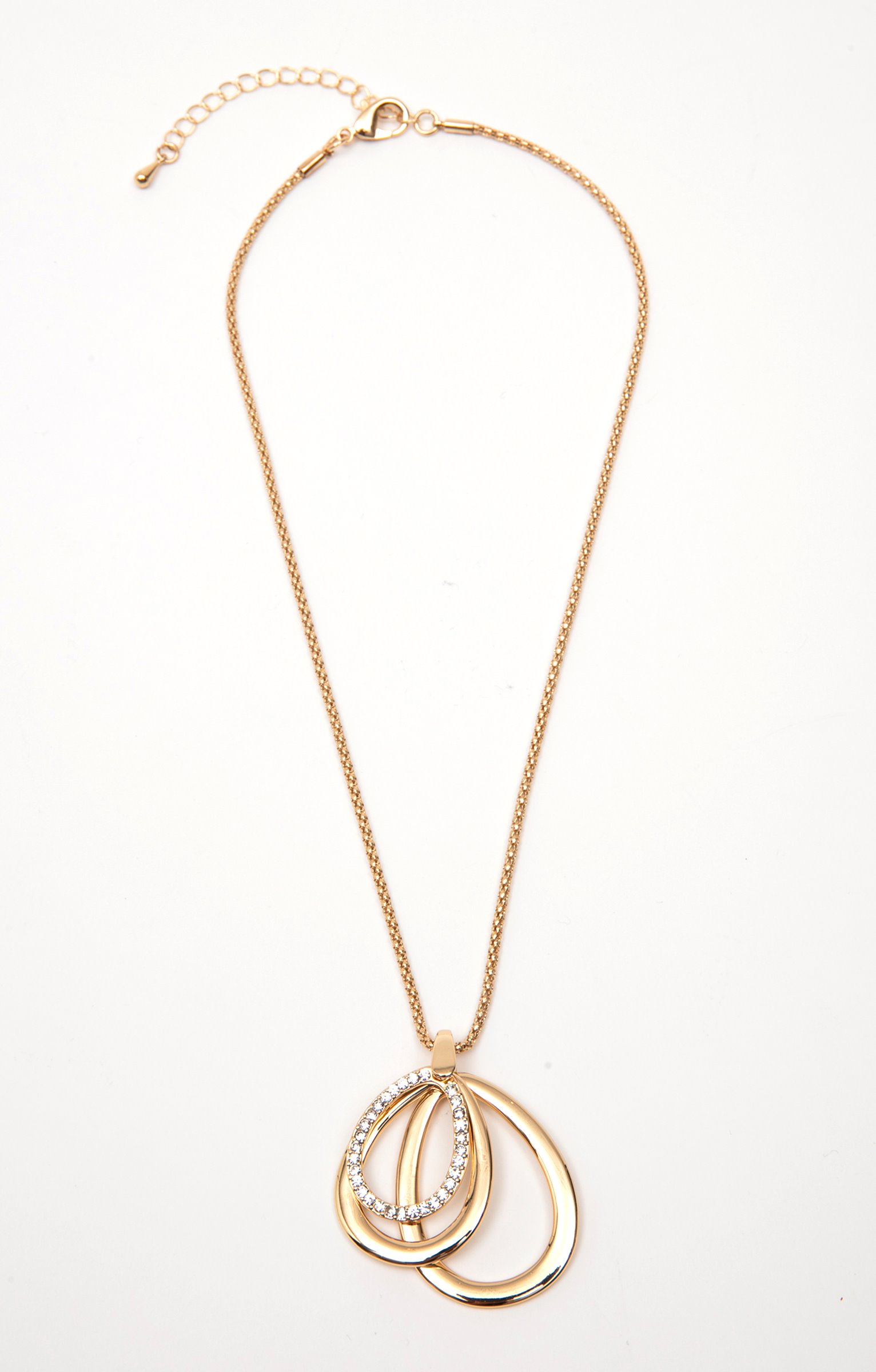 Ras de cou pendentif 3 anneaux - OR