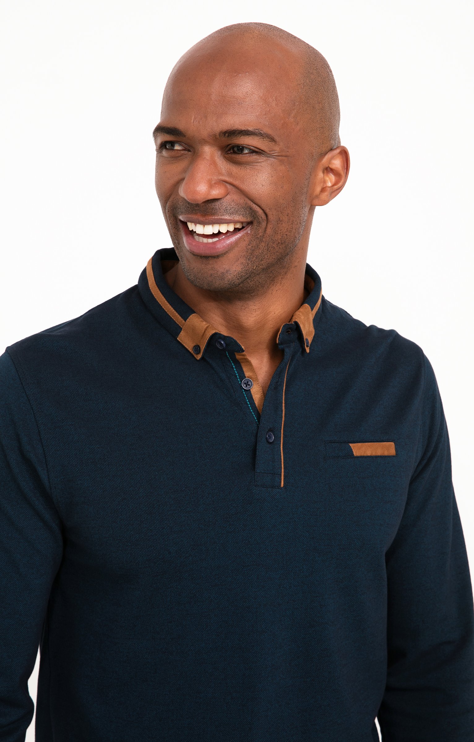 Polo manches longues PK Shiny - PÉTROLE