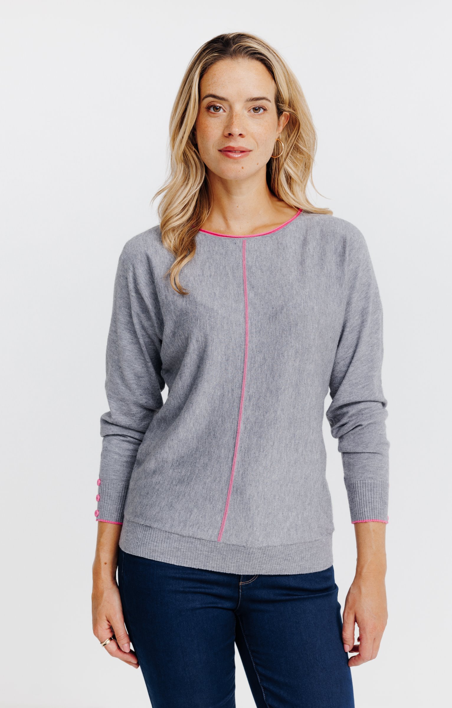 Pull manches chauve-souris - GRIS MOYEN