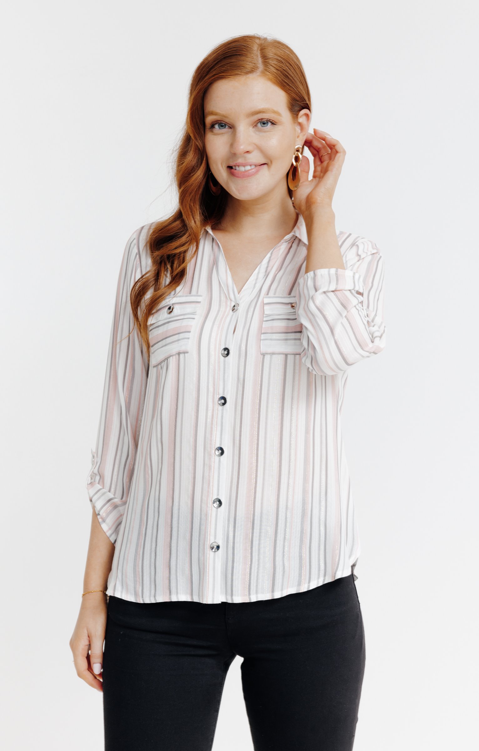 Chemise rayée - ÉCRU