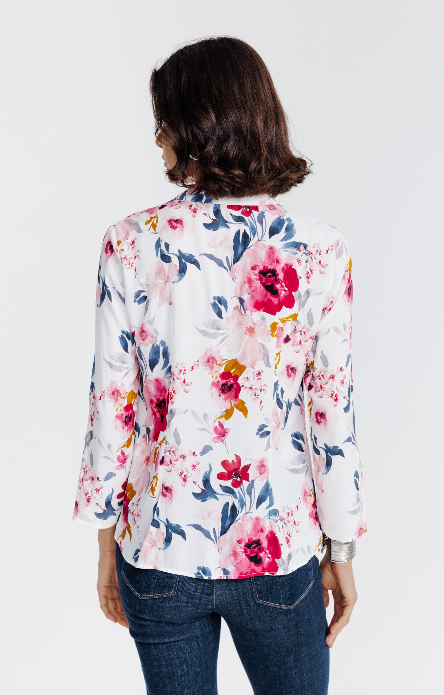 Chemise imprimée fleurie  - ÉCRU