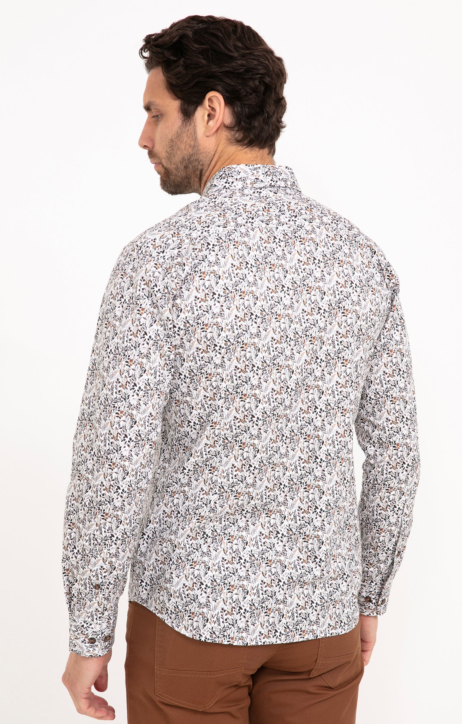 Chemise manches longes MARCUS  - GRIS CLAIR