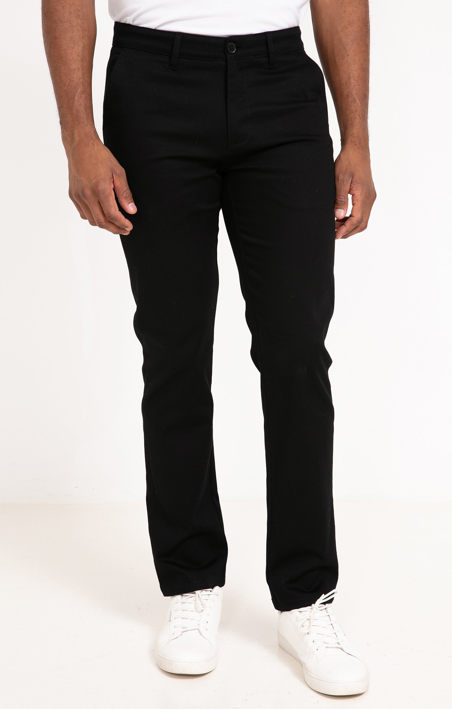 Pantalon chino Façonné - NOIR