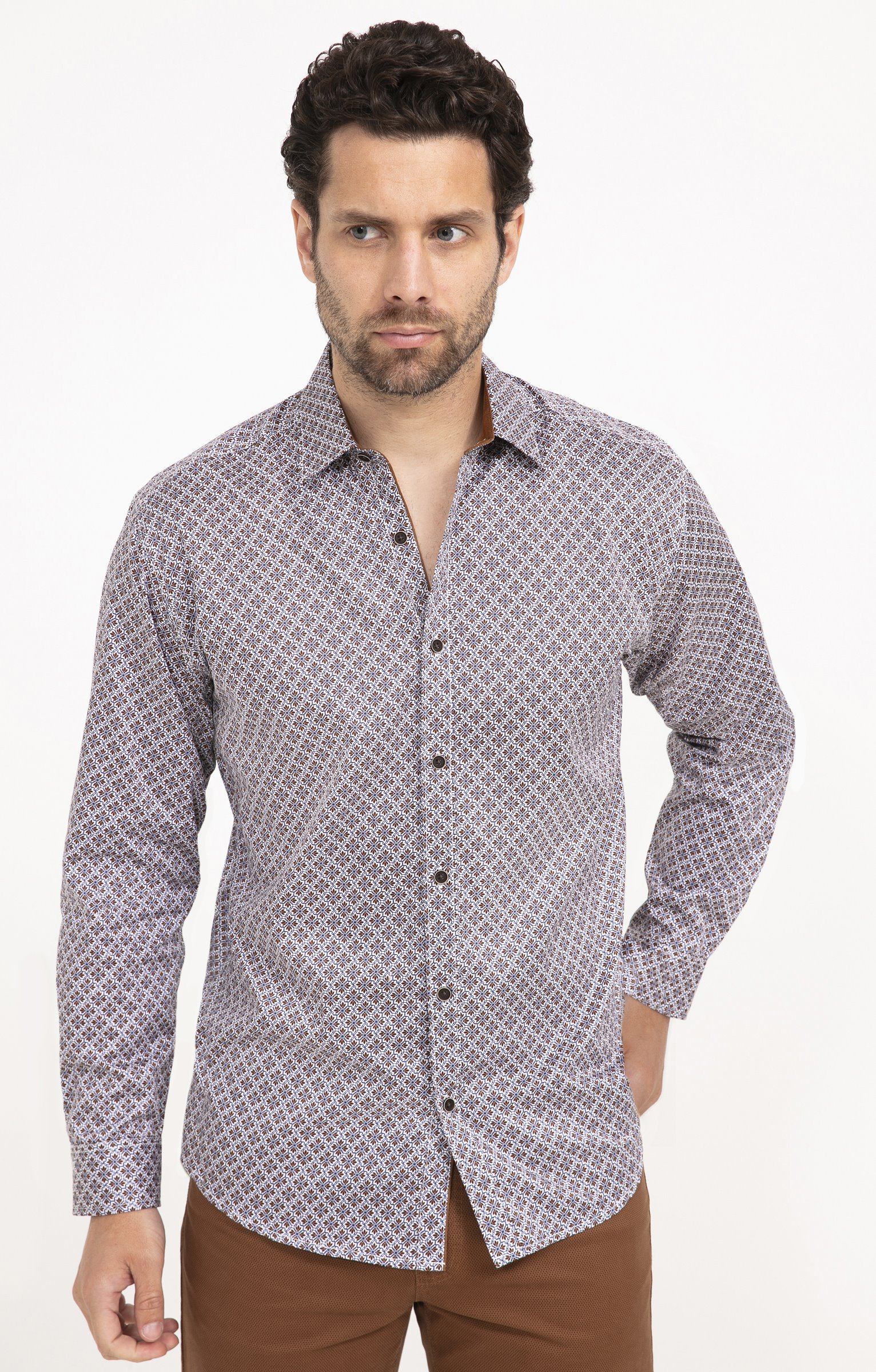 Chemise manches longues ARABESQUE - BLANC