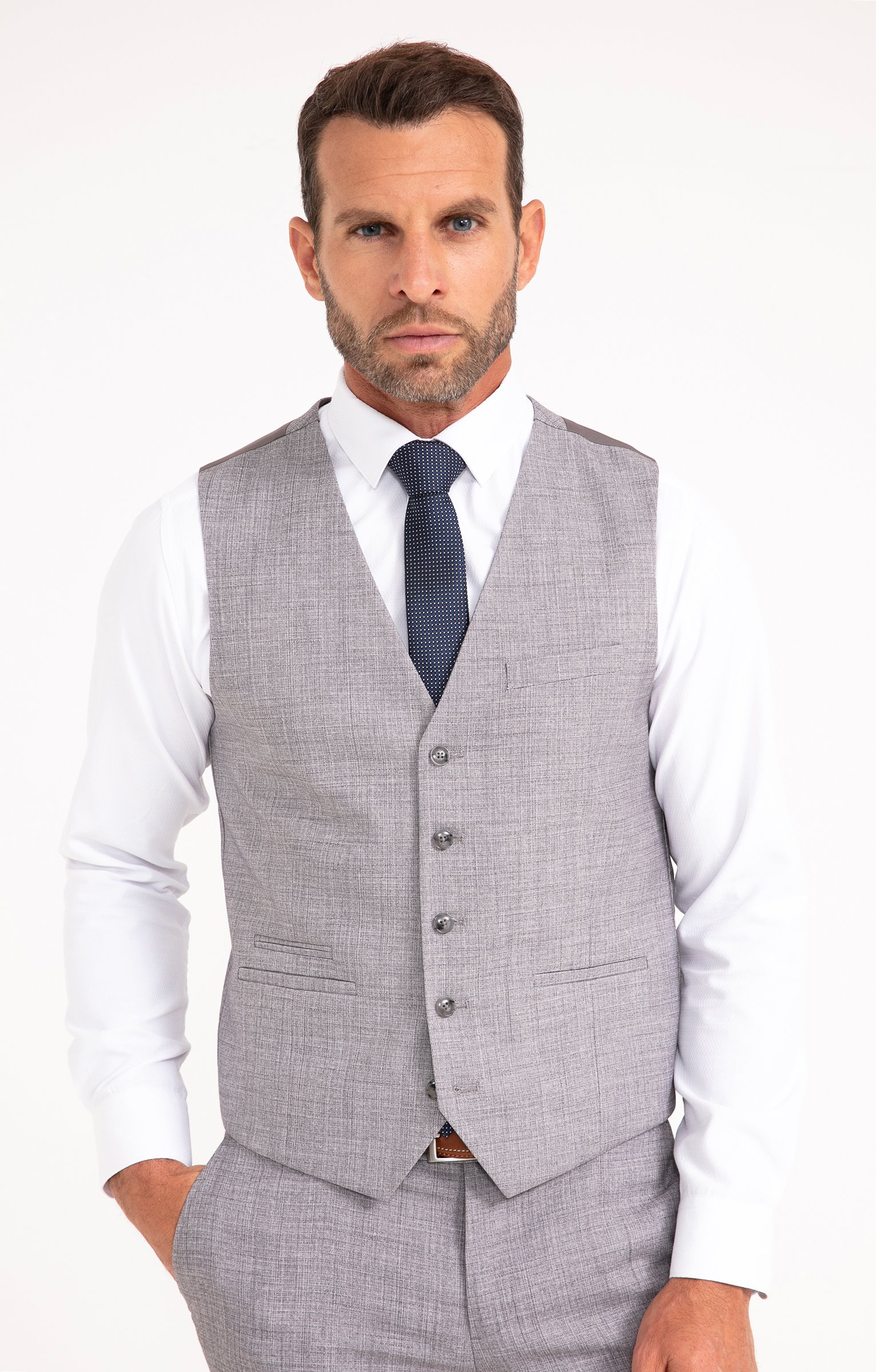 Gilet de costume Granito - GRIS CLAIR