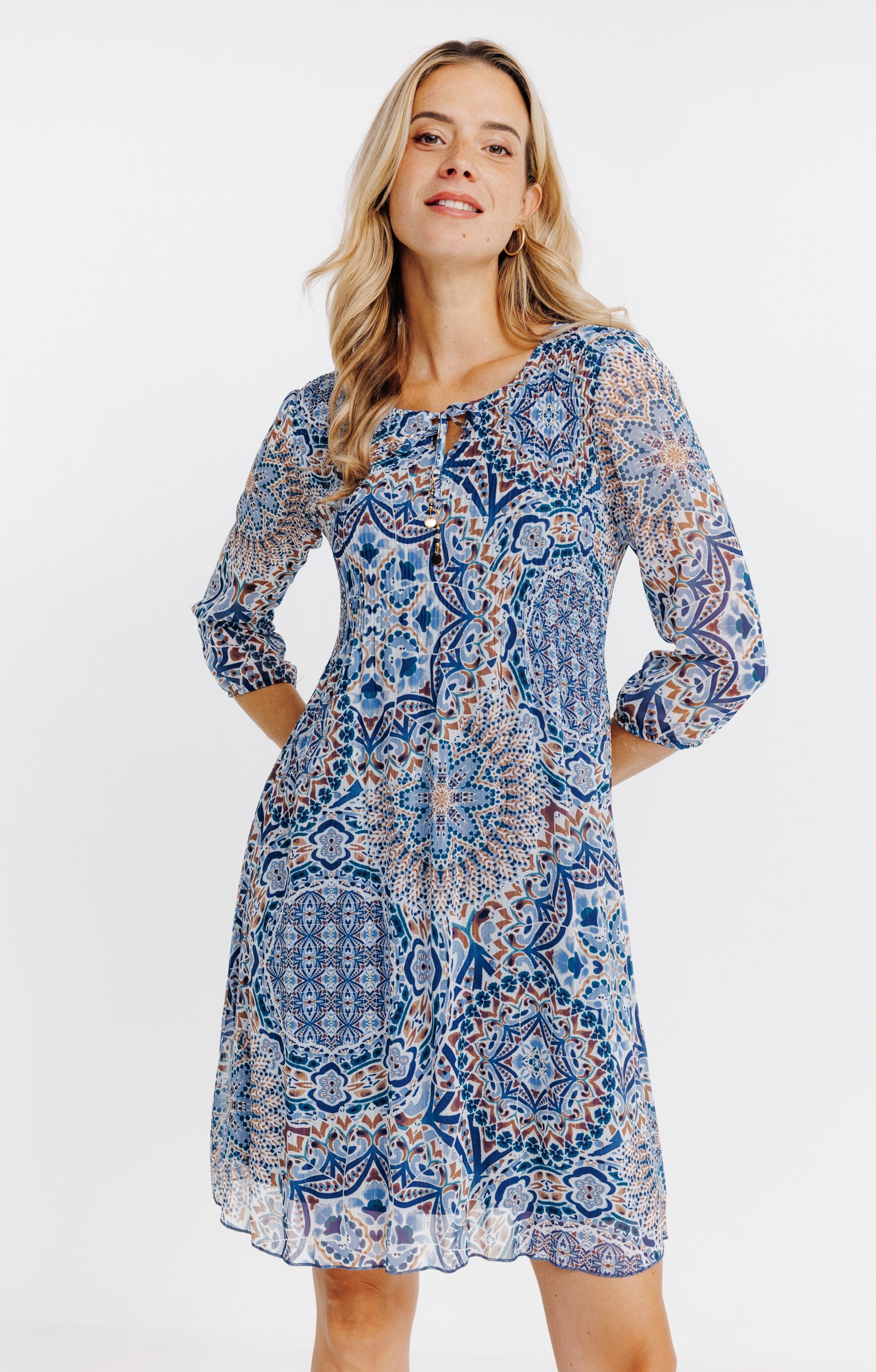 Robe plissée - ÉCRU