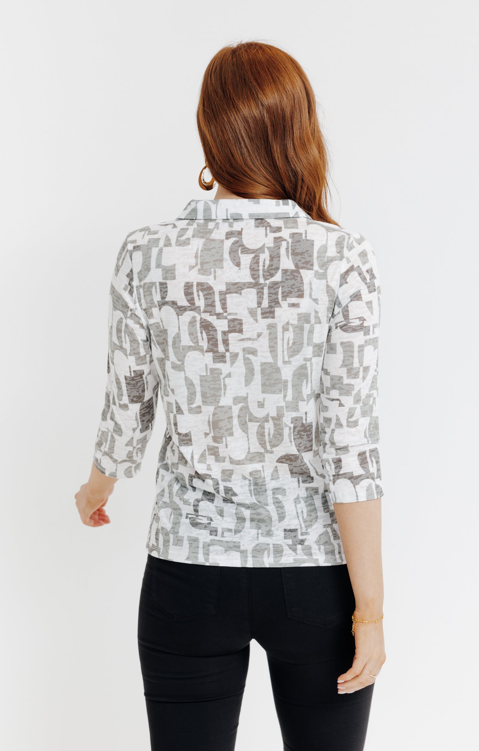 Chemise imprimé graphique - ÉCRU