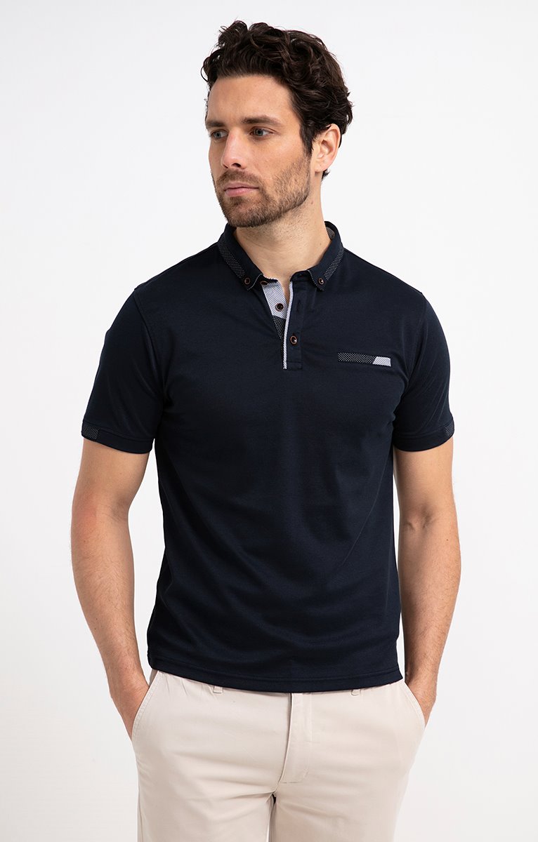 Polo manches courtes Léger - MARINE