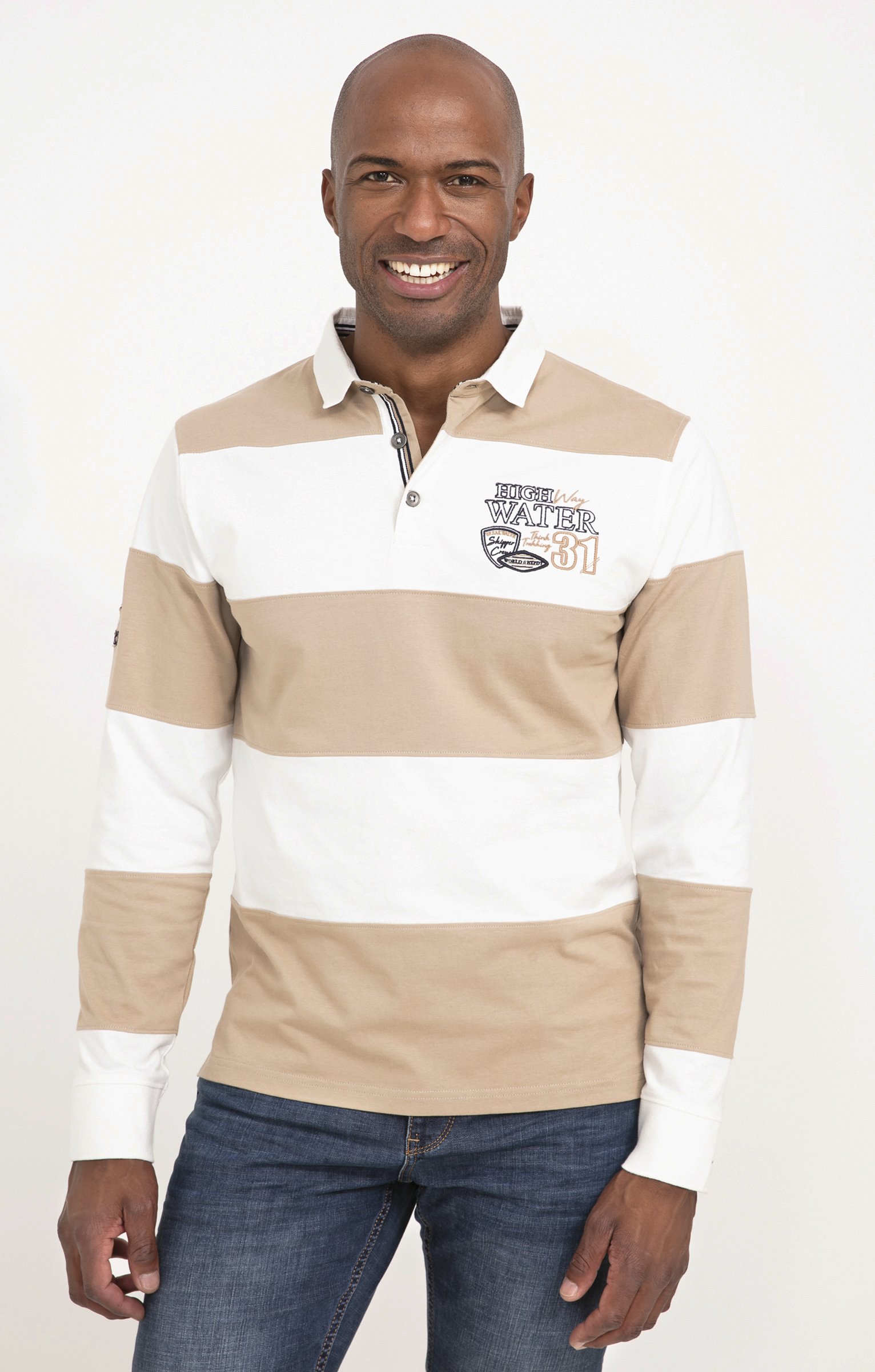 Polo manches longues School - BEIGE