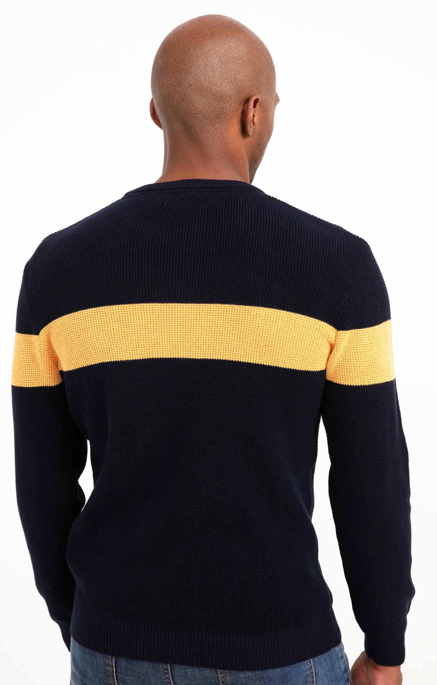 Pull col rond rayé - MARINE