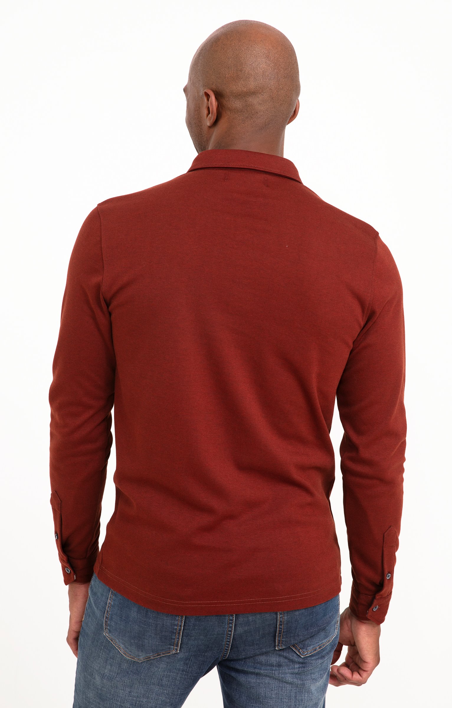 Polo manches longues Sheldon - BRIQUE