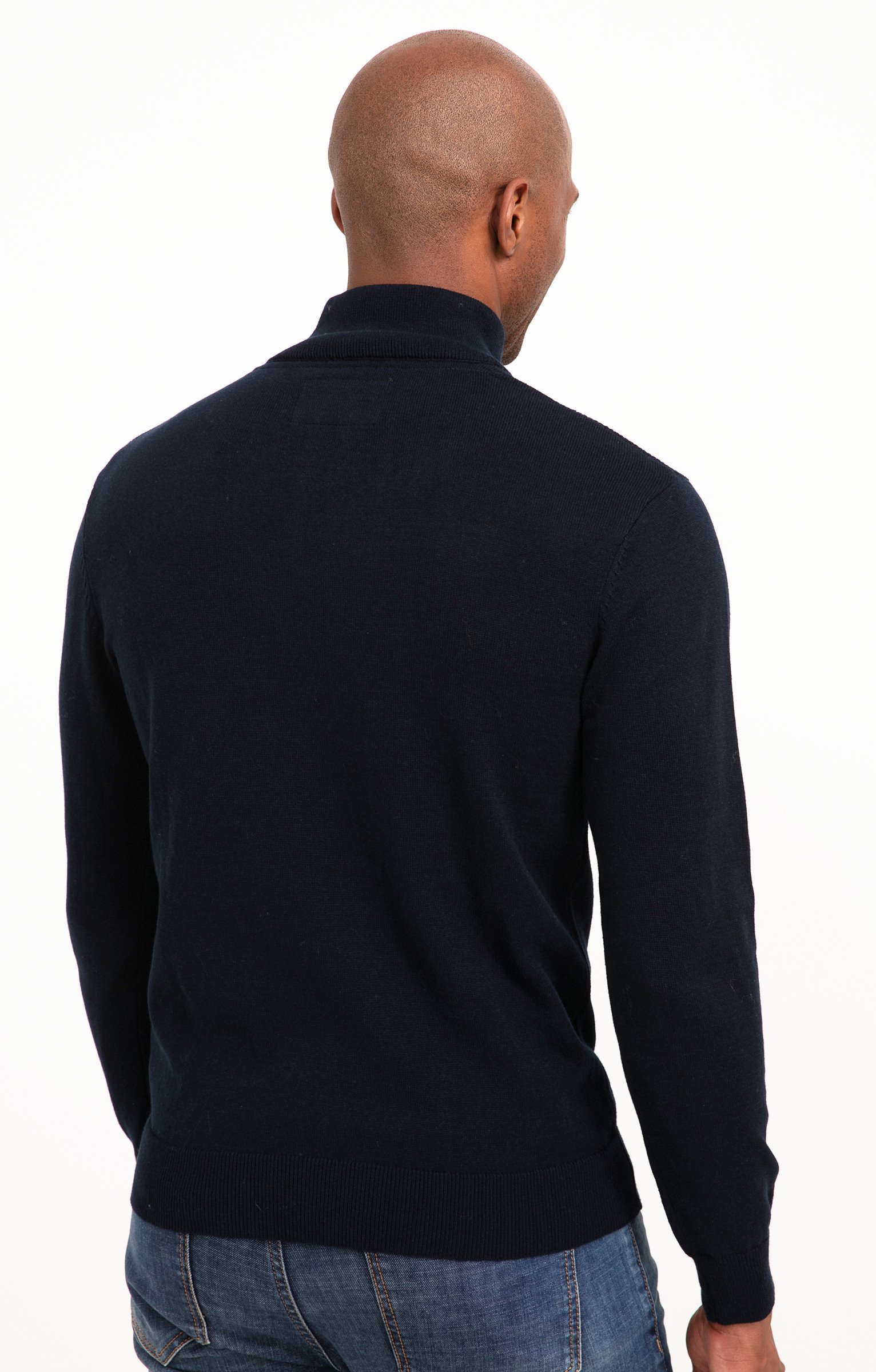 Pull col montant zippé - MARINE