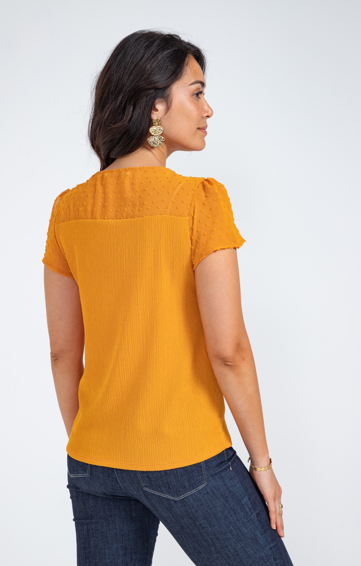 Tee-shirt bimatière - OCRE