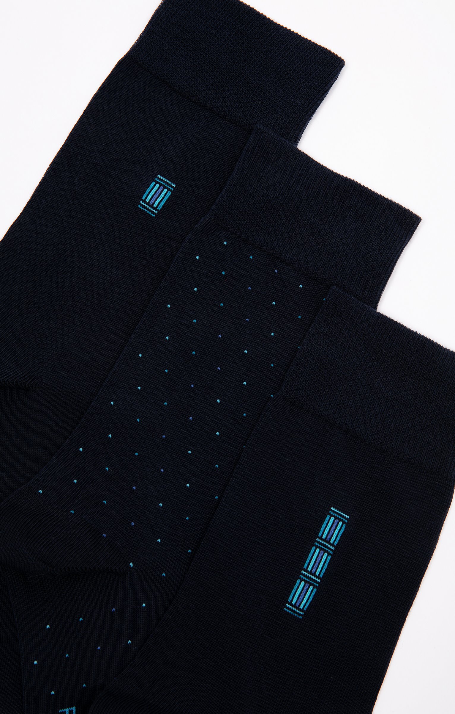 Lot de 3 paires de chaussettes maille - MARINE