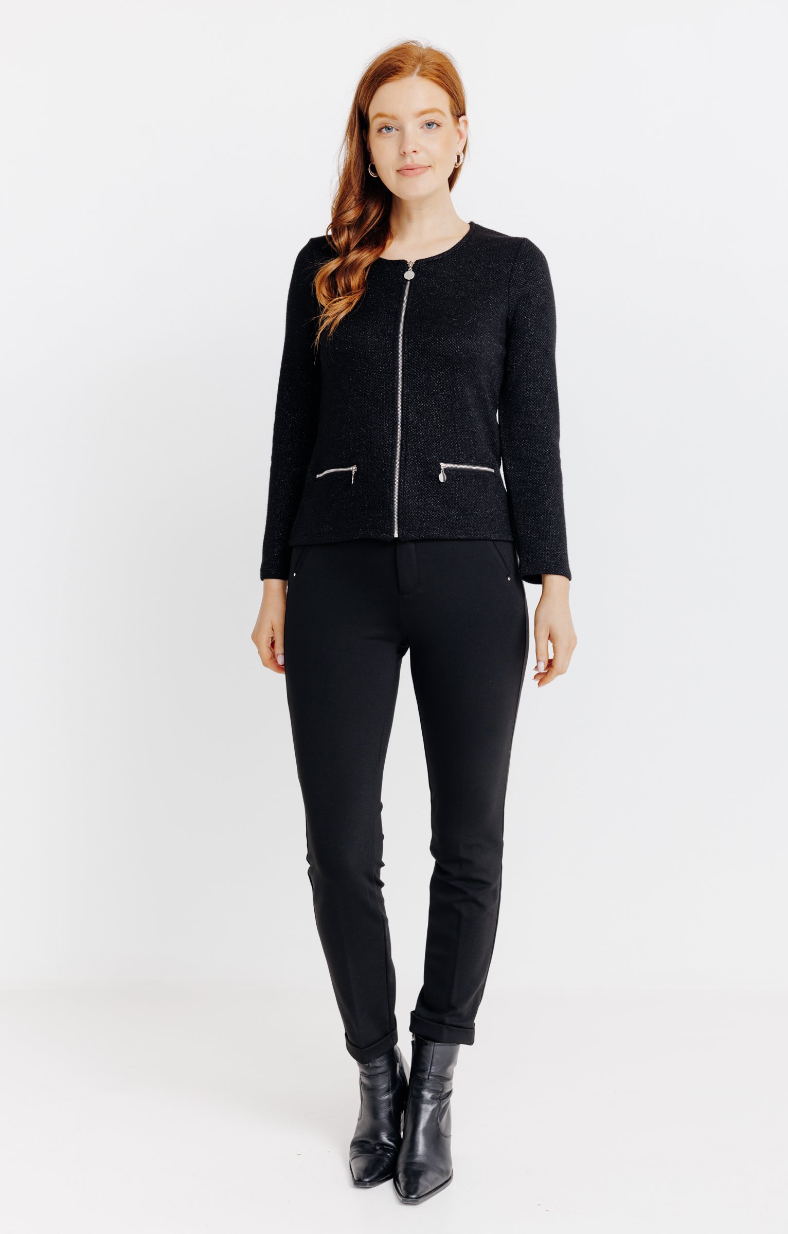 Cardigan zippé - NOIR